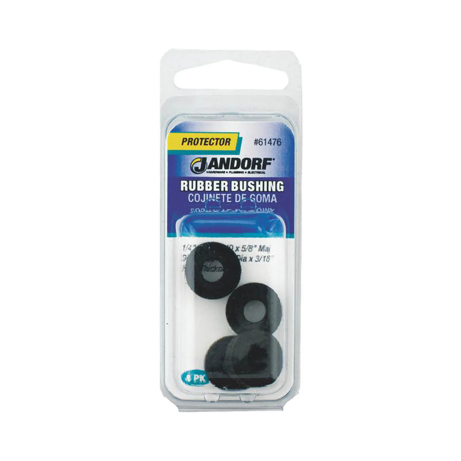 Jandorf 61476 Jandorf 61476 Insulated Conduit Bushing, 1/4 in, Rubber