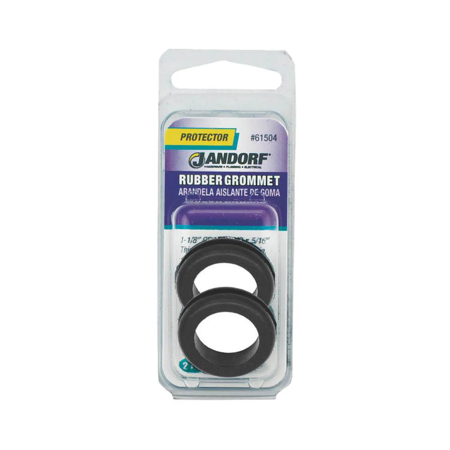 Jandorf 61504 Jandorf 61504 Grommet, 3/4 in ID x 1-1/8 in OD x 5/16 in T, Rubber, Black