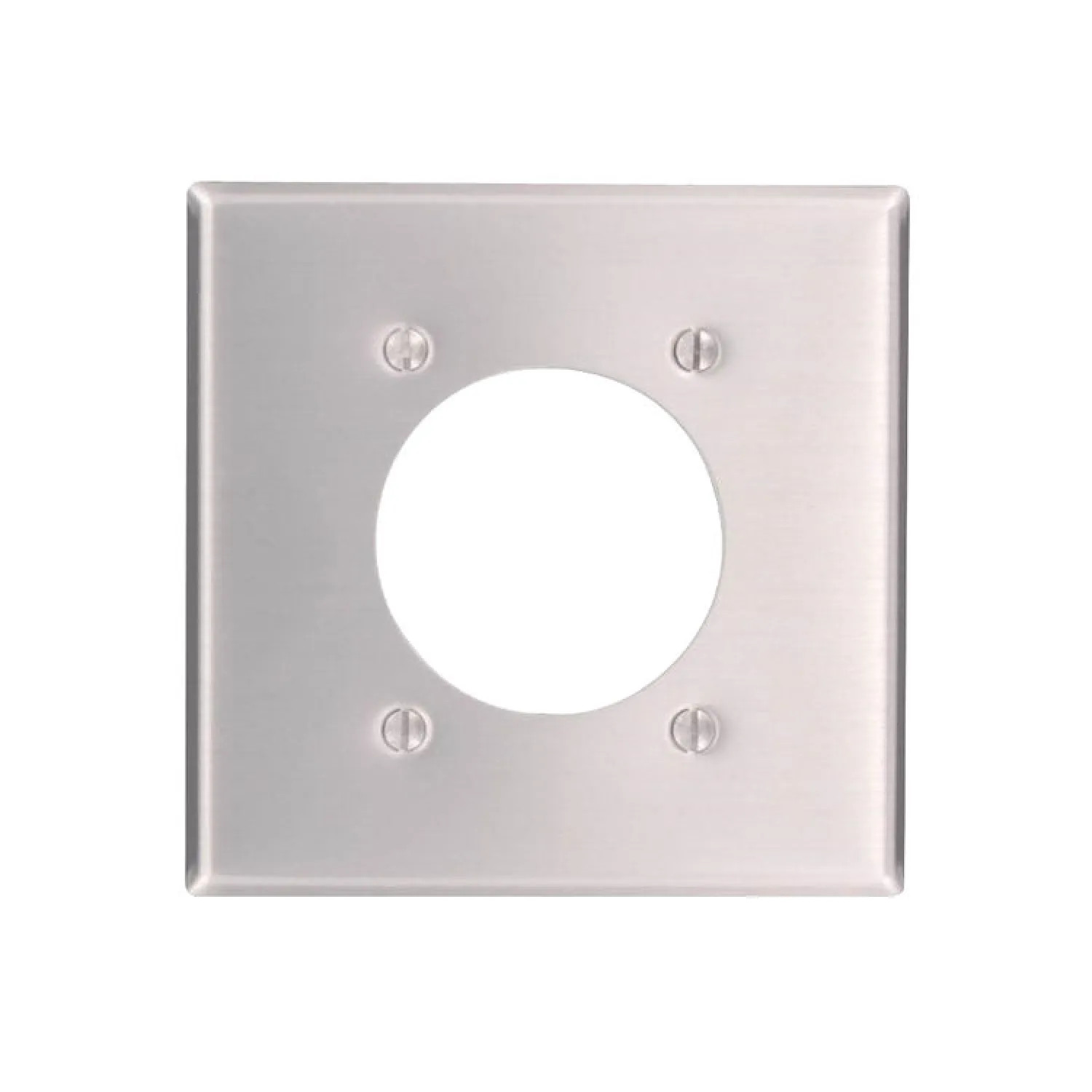 Leviton 000-83026-000 Leviton 000-83026-000 Receptacle Standard Size Wall Plate, 2 Gang, 4.5 in L X 4.56 in W 0.22 in T, Smooth