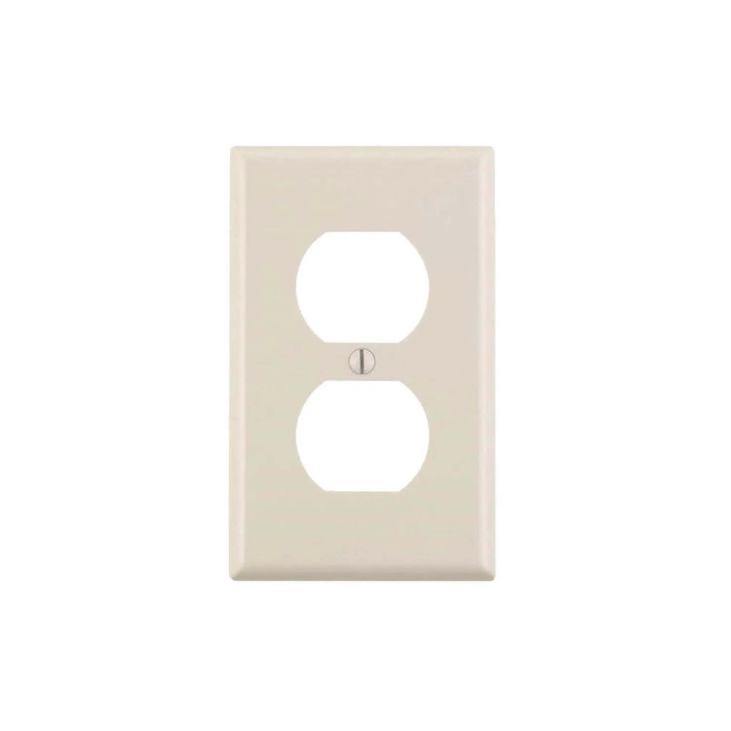 Leviton 010-78003-000 Leviton 010-78003-000 1-Duplex Receptacle Standard Size Wall Plate, 1 Gang, 4-1/2 in L X 2-3/4 in W 0.22 in T, Smooth