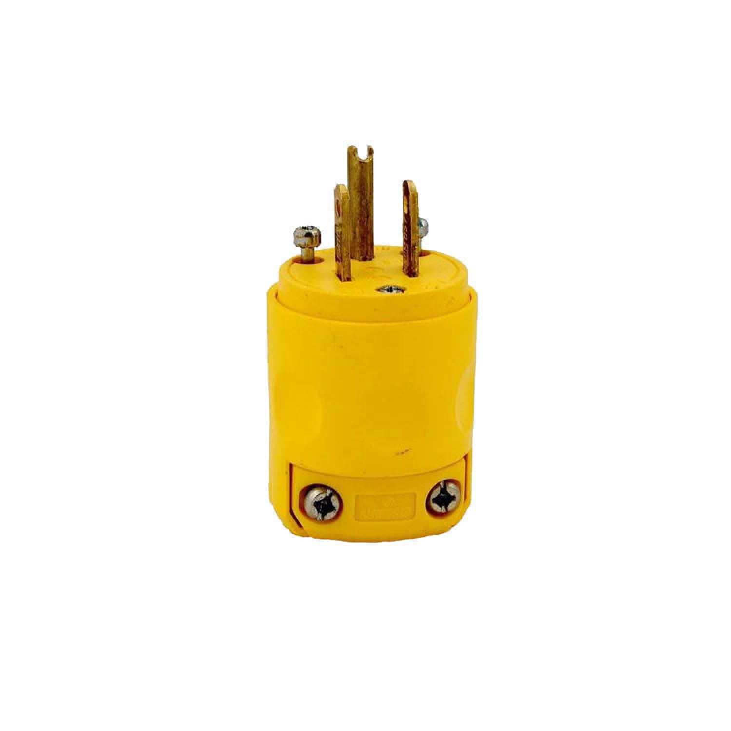 Leviton 000-515PV-000 Leviton 515PV Polarized Electrical Plug, 125 V, 15 A, 2 P, 3 W, Yellow