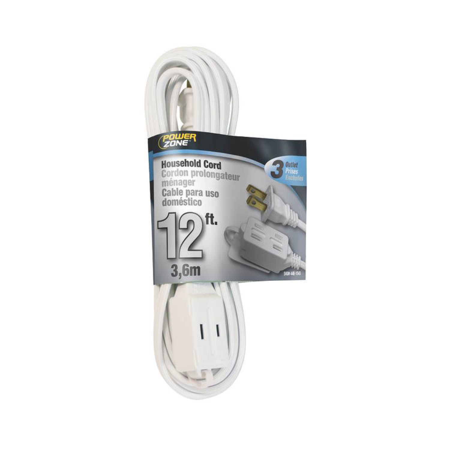 Power Zone OR660612 Powerzone OR660612 SPT-2 Extension Cord, 16/2, 12 ft