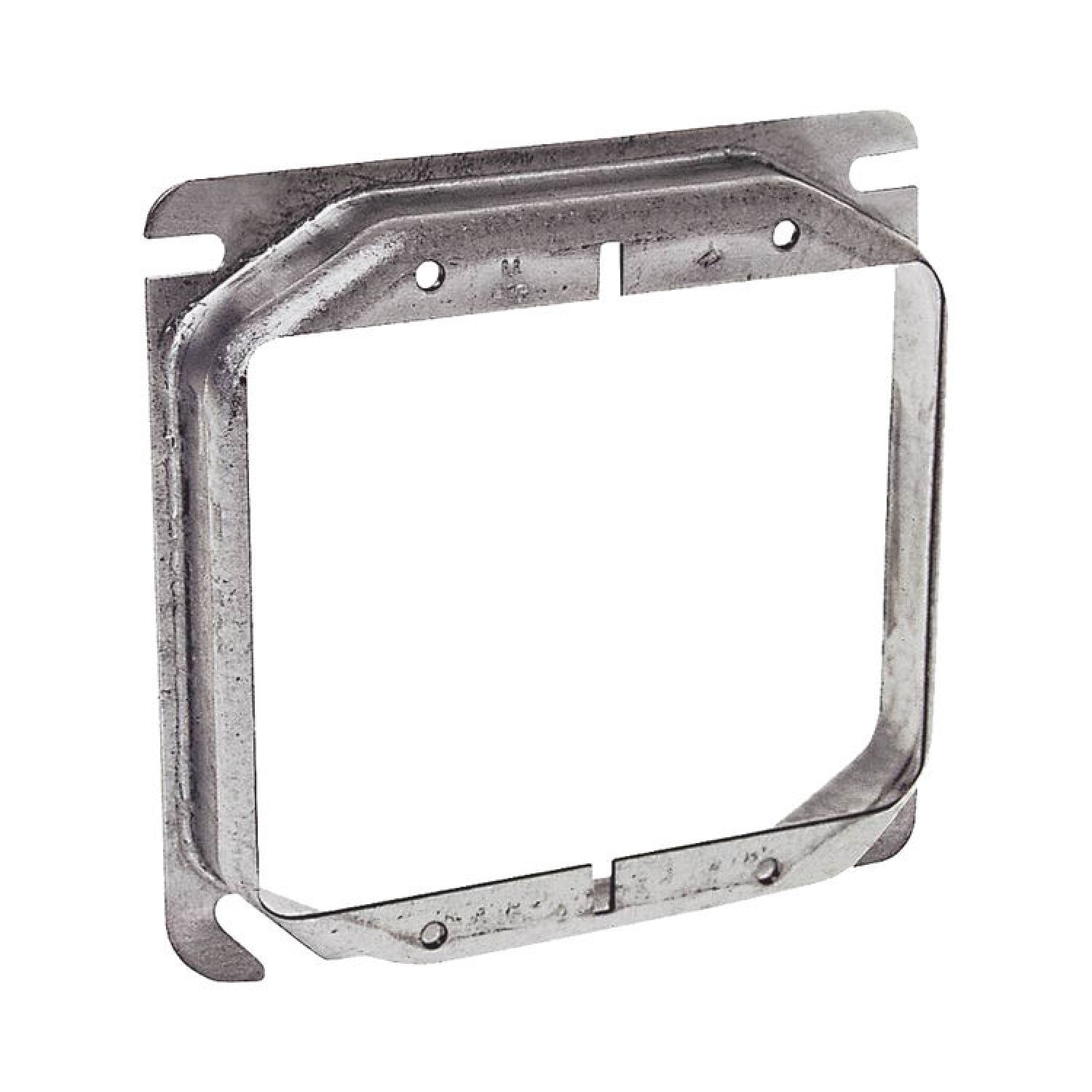 Raco 8769 Raco 8769 Mud-Ring Raised Square Electrical Box Cover, 4 in L x 4 in W x 5/8 in T, Gray, Steel