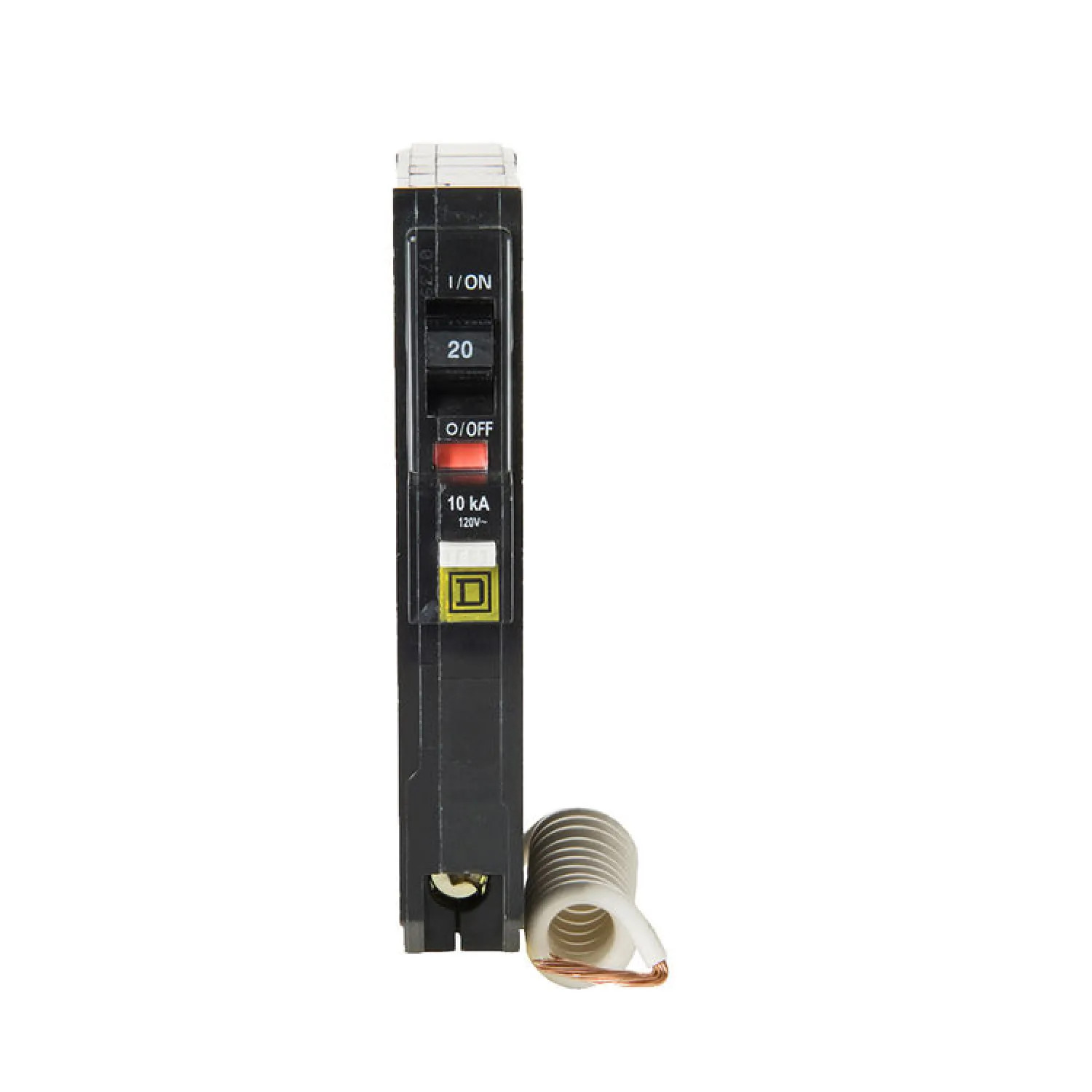 Square D QO120CAFIC Square D QO120CAFIC Type QO Arc Fault Combination Circuit Breaker, 120 VAC, 20 A, 1 P, 10 kA