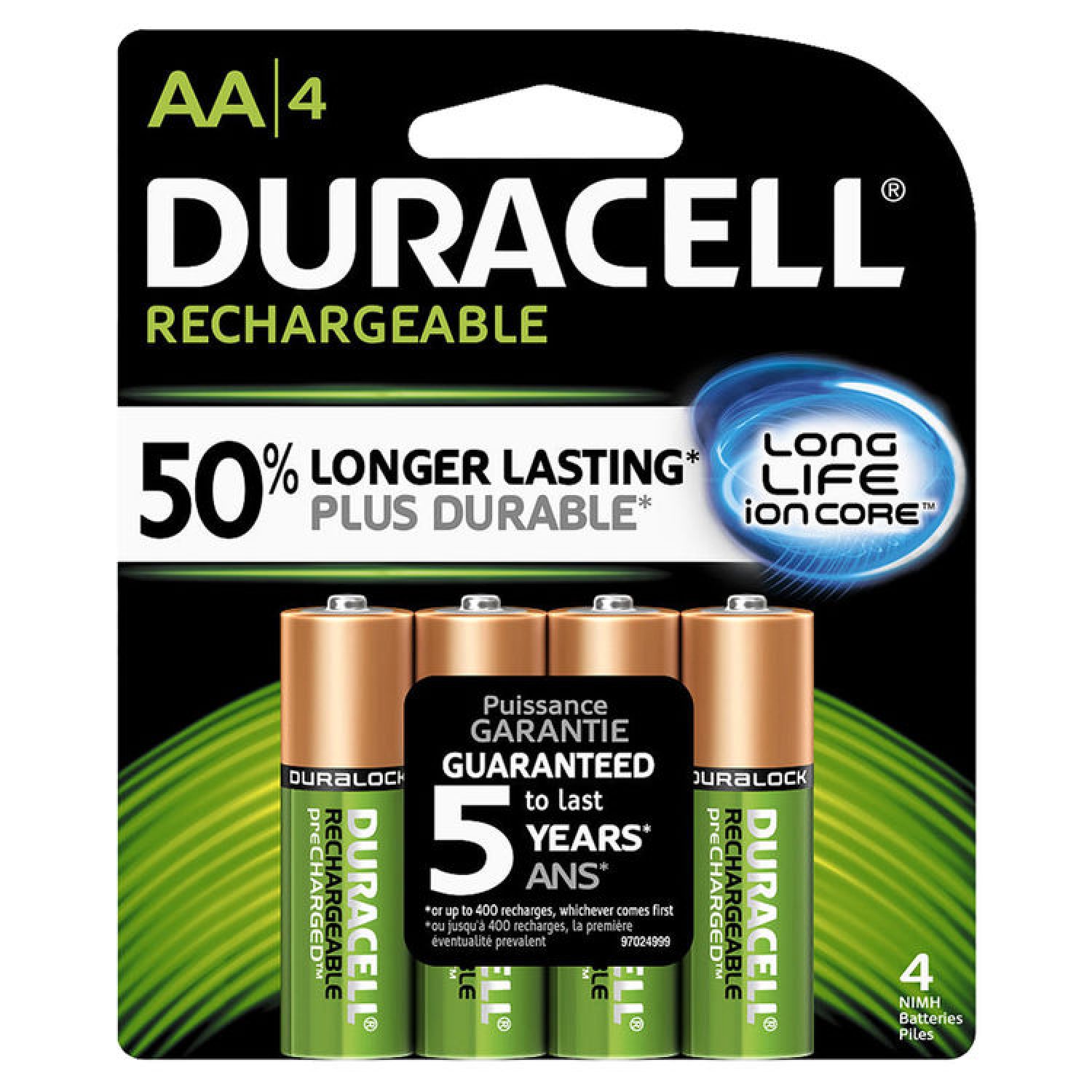 Duracell 66155 Duracell 66155 Rechargeable AA Batteries, Set of 4