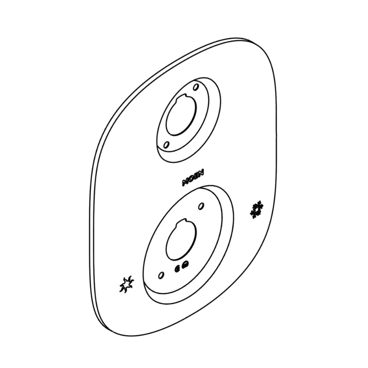 Moen 135149PW Moen Rothbury Part Escutcheon, Metal - Pewter (135149PW)