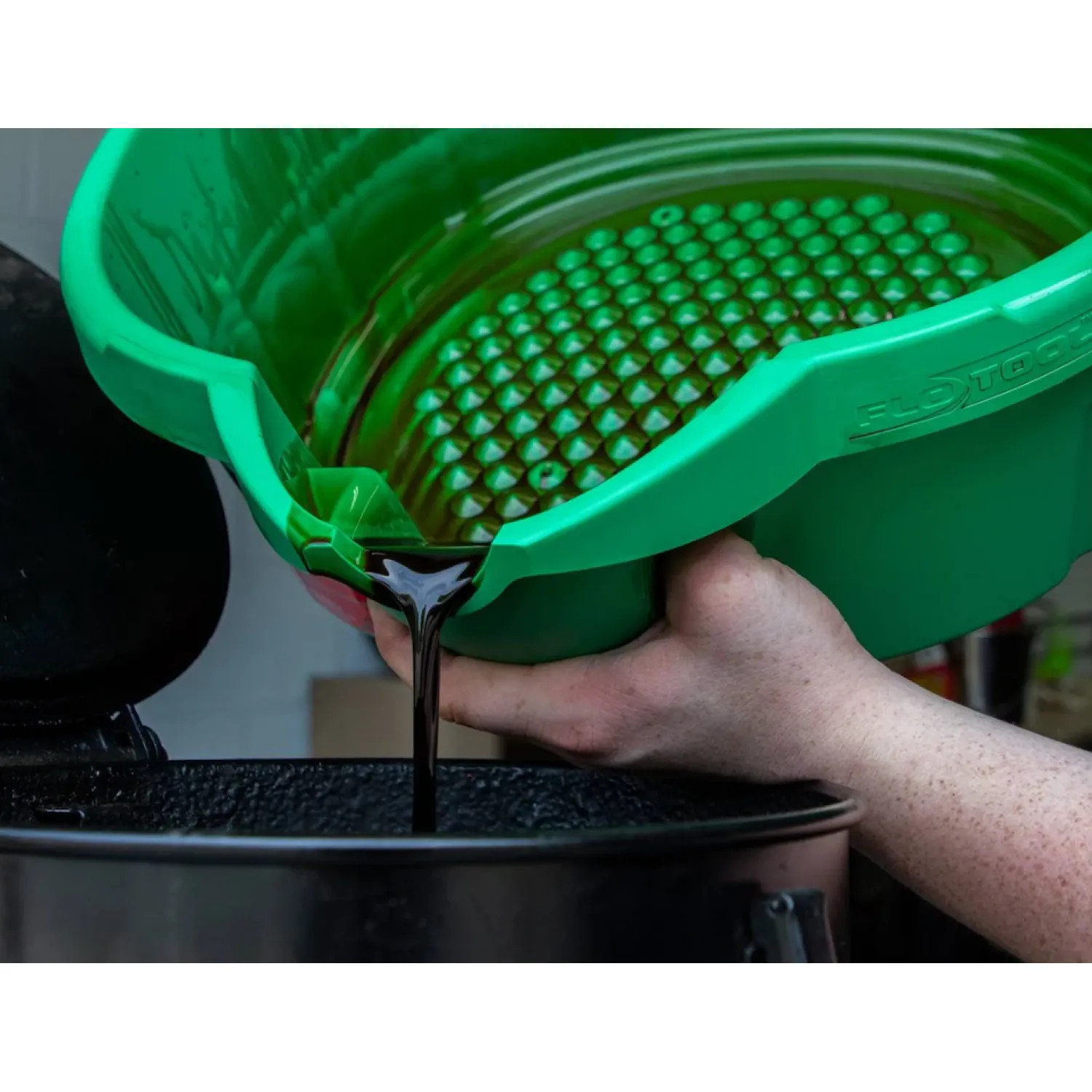 Hopkins 42010MI Hopkins FloTool Heavy Duty Oil Drain Pan, 5 gal, Polypropylene, Green - 42010MI