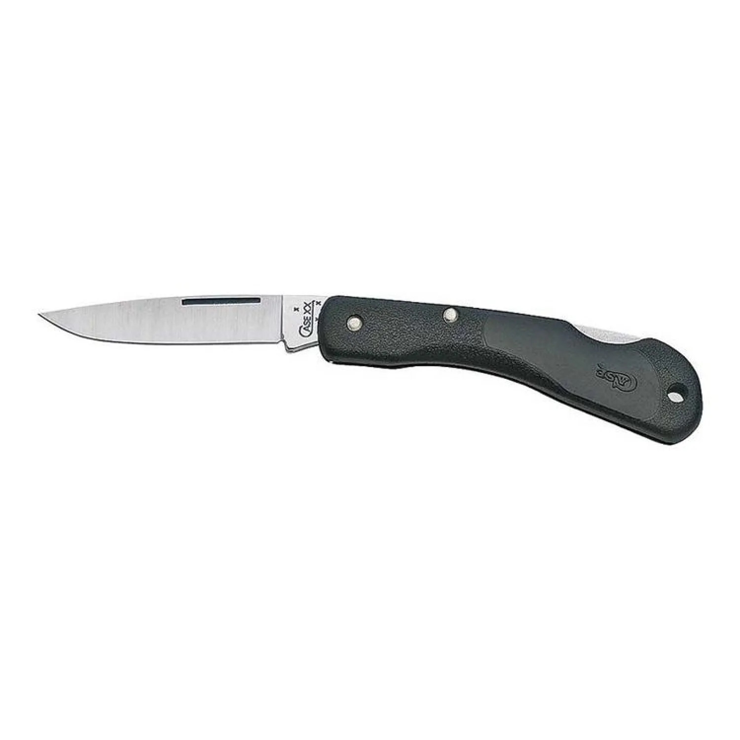 Case 254 Case Mini-Blackhorn Lockback Knife 3-1/8 in Closed L, Black, Stainless Steel