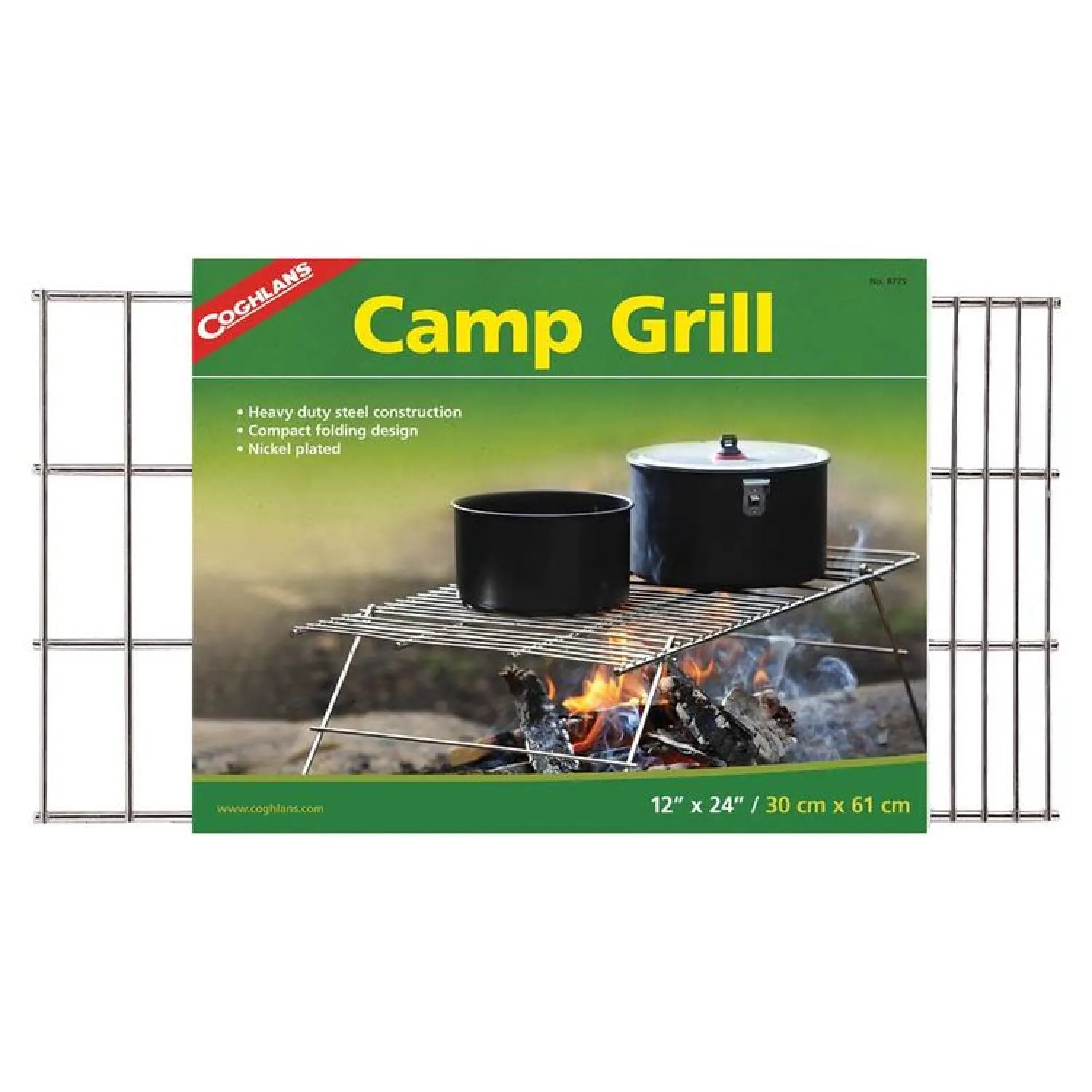 Coghlan 8775 Coghlans 8775 Heavy Duty Camp Grill, 24 in L X 12 in W, Steel