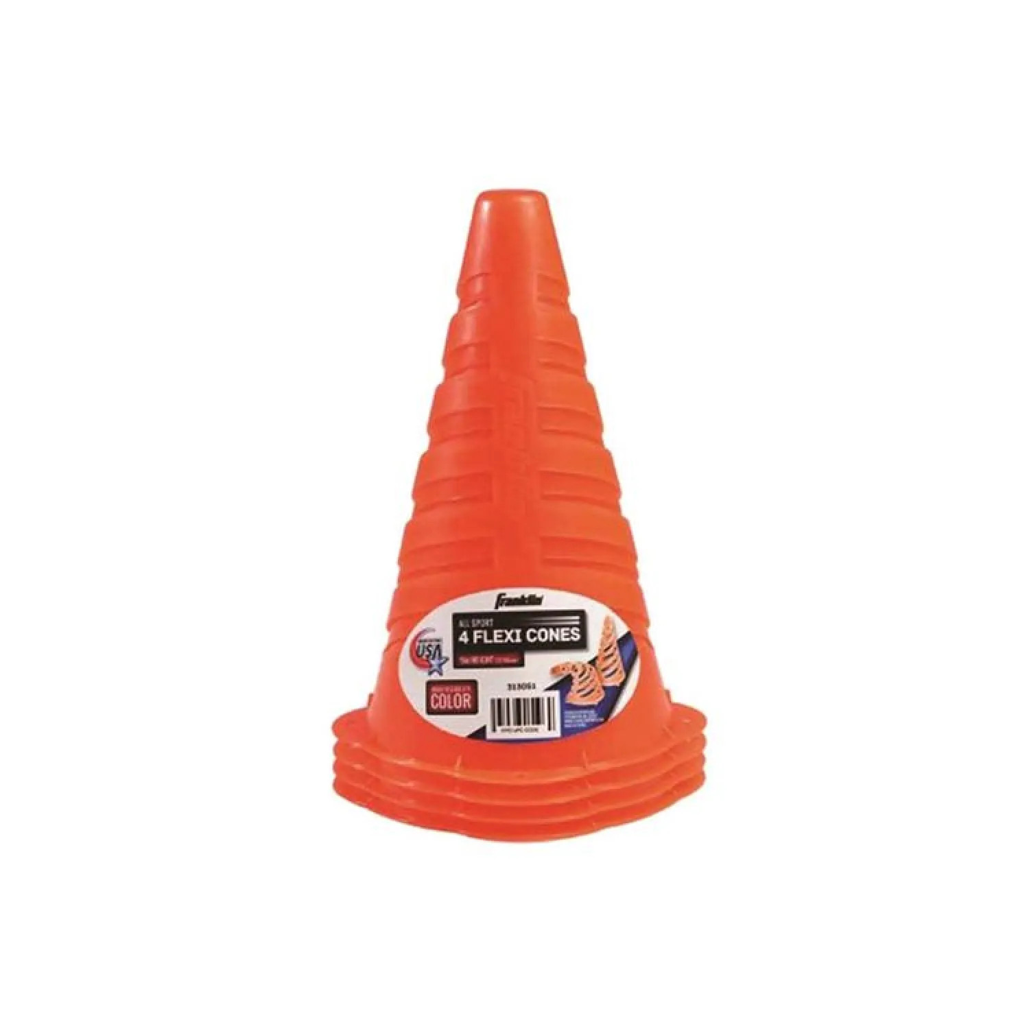 Franklin Sports 3130S1 soccer cones 9in w/label 4ct
