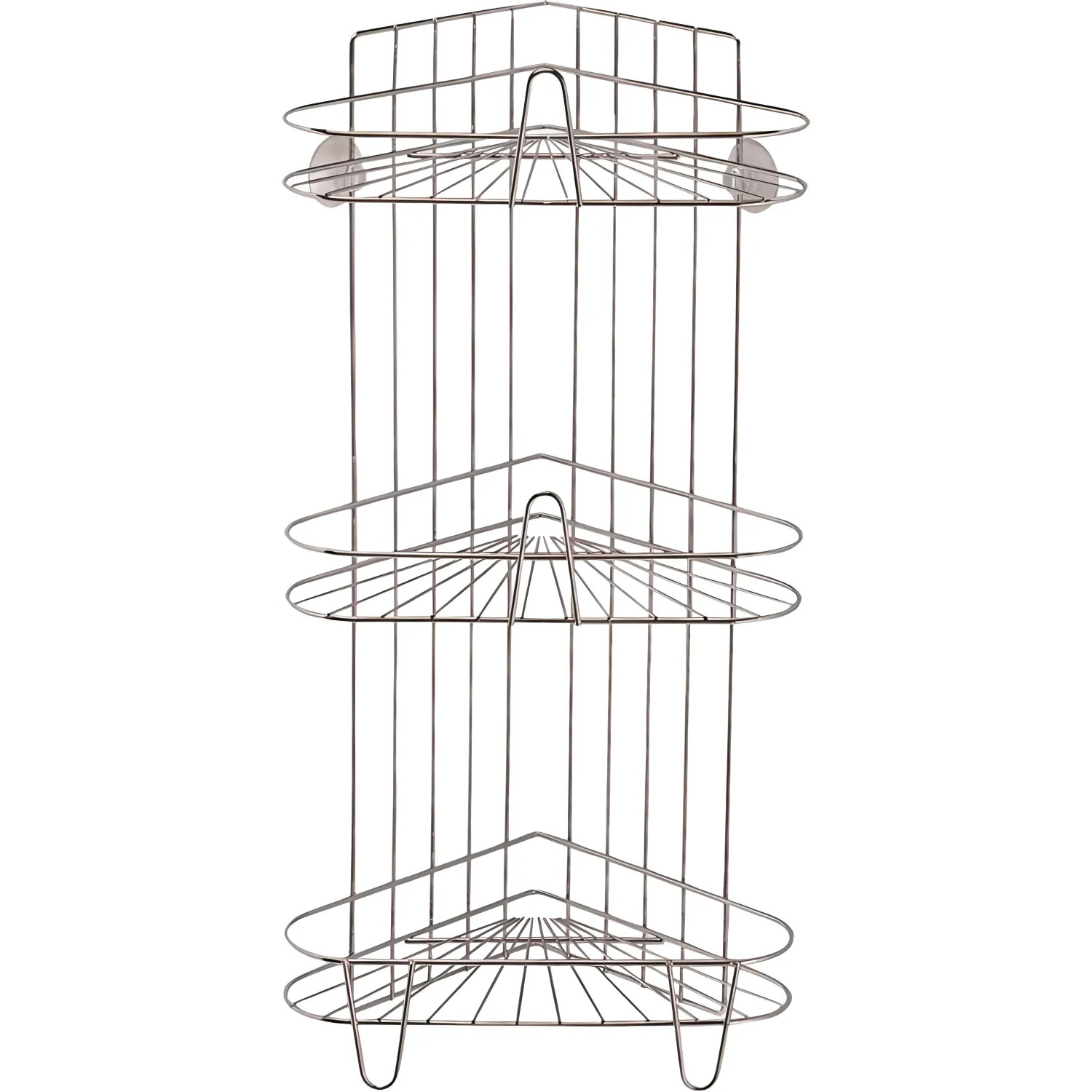 Homebasix SS-SC3-29-CH-3L Homebasix 3-Shelf Corner Shower Caddy, Steel, Polished Chrome - SS-SC3-29-CH-3L