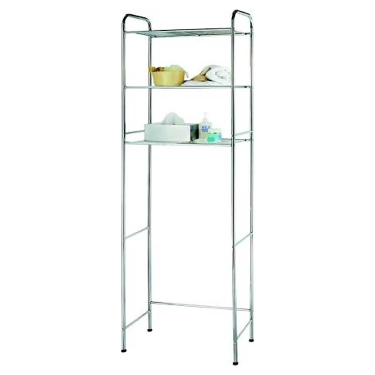 Homebasix TS16C0-CH Homebasix TS16C0-CH 3-Tier Bath Shelves, 68-1/2 in H x 24 in W x 11 in D