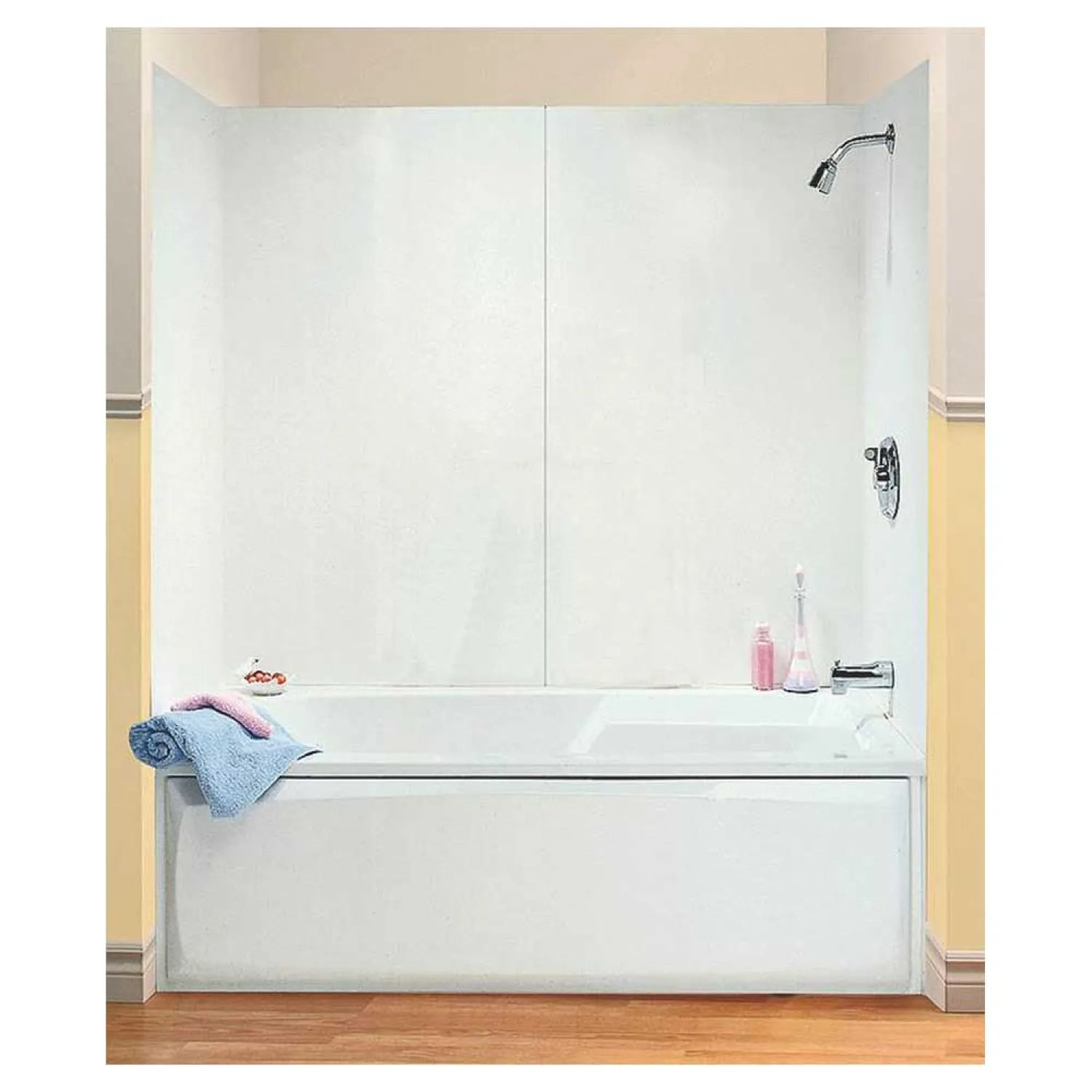 Maax 101588-000-129 Maax 101588-000-129 4-Piece Bathtub Wall Kit, 48 - 60 in L X 30 in W X 54 in H, Polystyrene