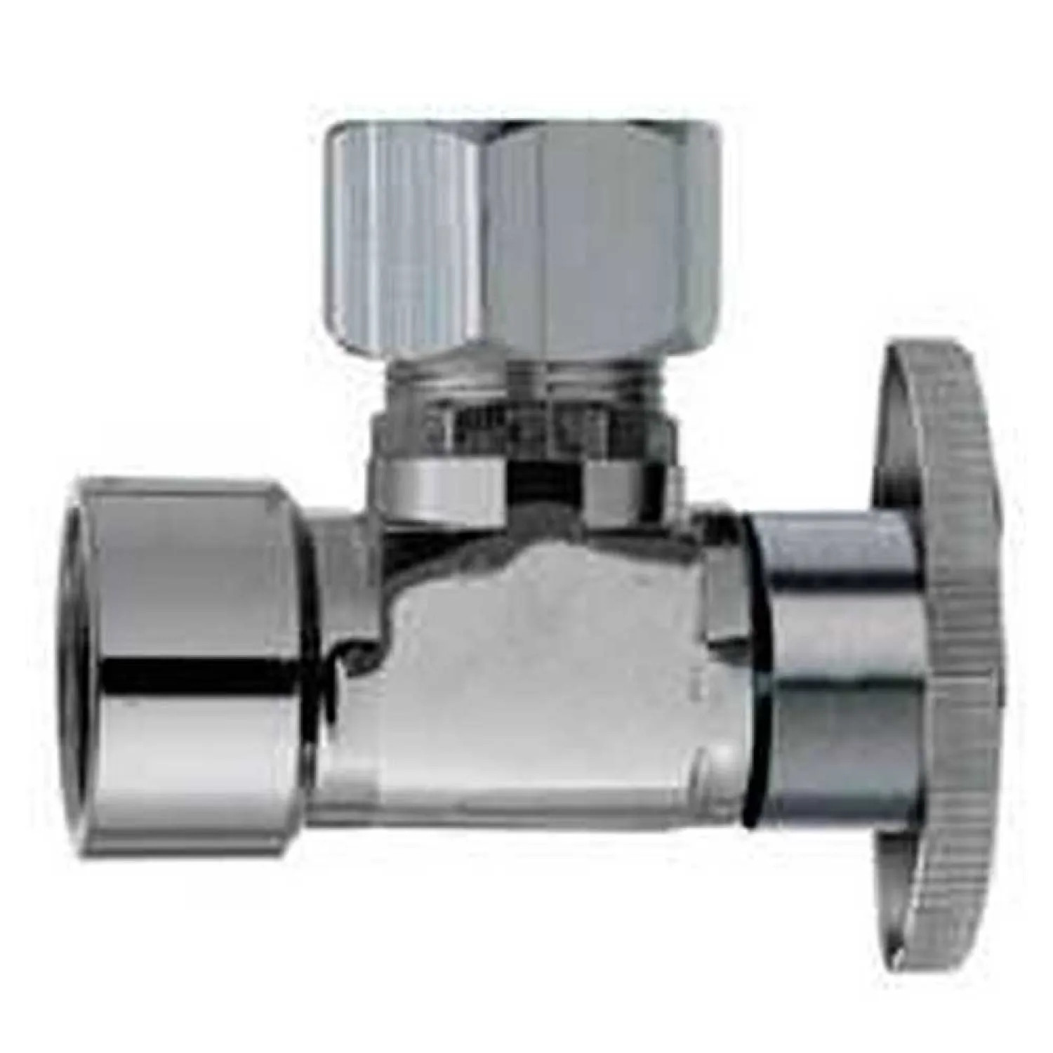 Plumb Pak PP54PCLF Plumb Pak PP54PCLF 1/4 Turn Angle Shut-Off Valve, 1/2 X 7/16 X 1/2 in, FIP X OD X Slip Joint, Chrome Plated