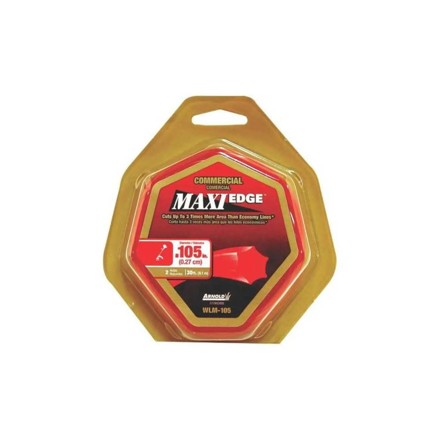 Arnold WLM-105 Maxi Edge WLM-105 Universal Trimmer Line, For Use With Most Gas String Trimmers, Polymer, Red