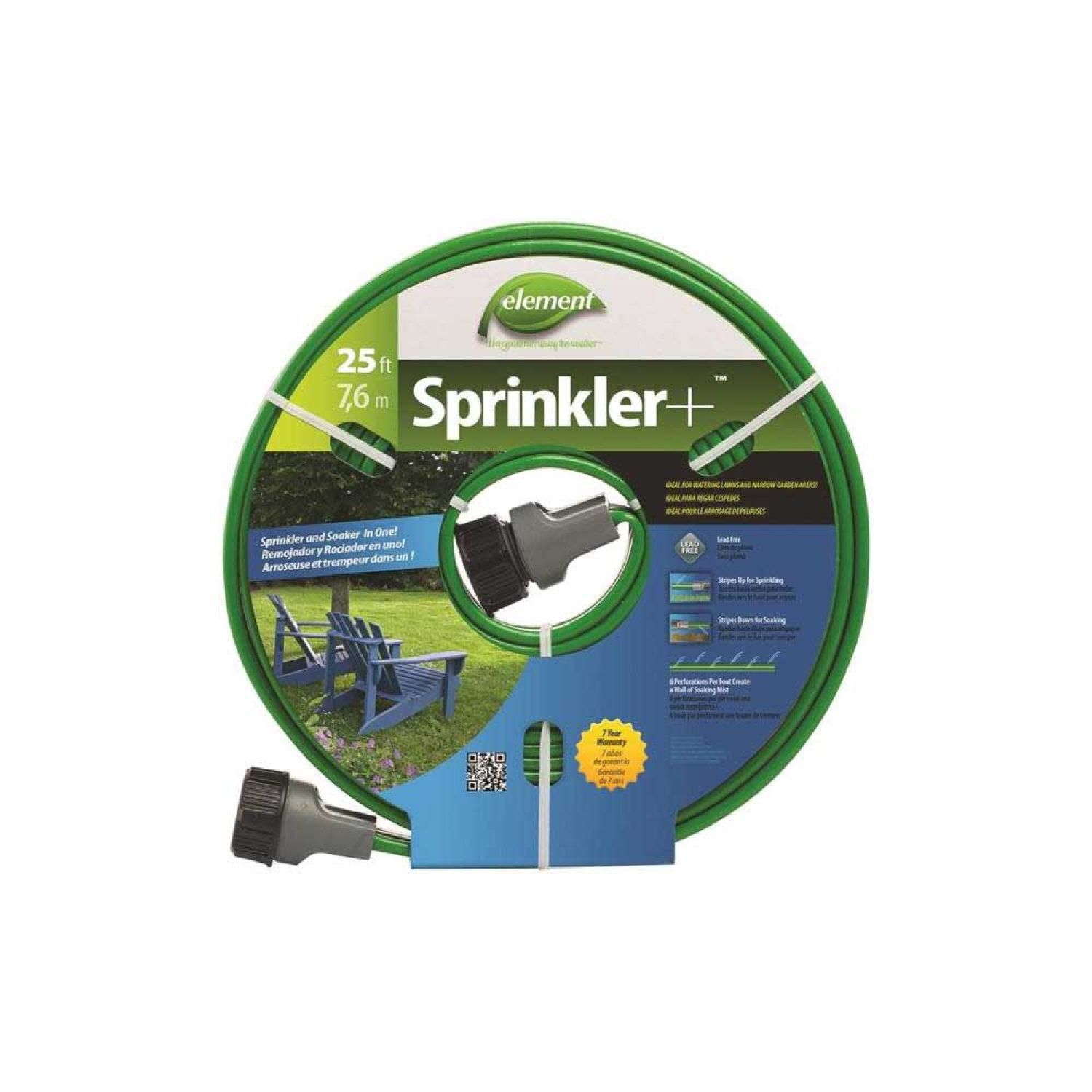Colorite ELTECV025 Colorite/Swan Sprinkler Hoses, Rubber, 25 Foot - EKTECV025