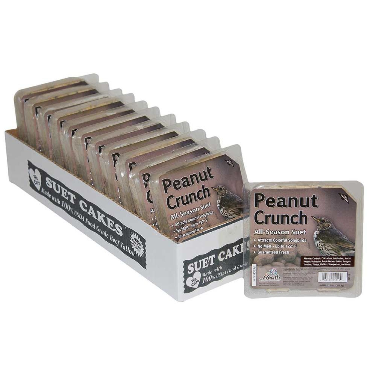 Heath DD-18 Heath Outdoor DD-18 All Season Peanut Crunch Suet Cake