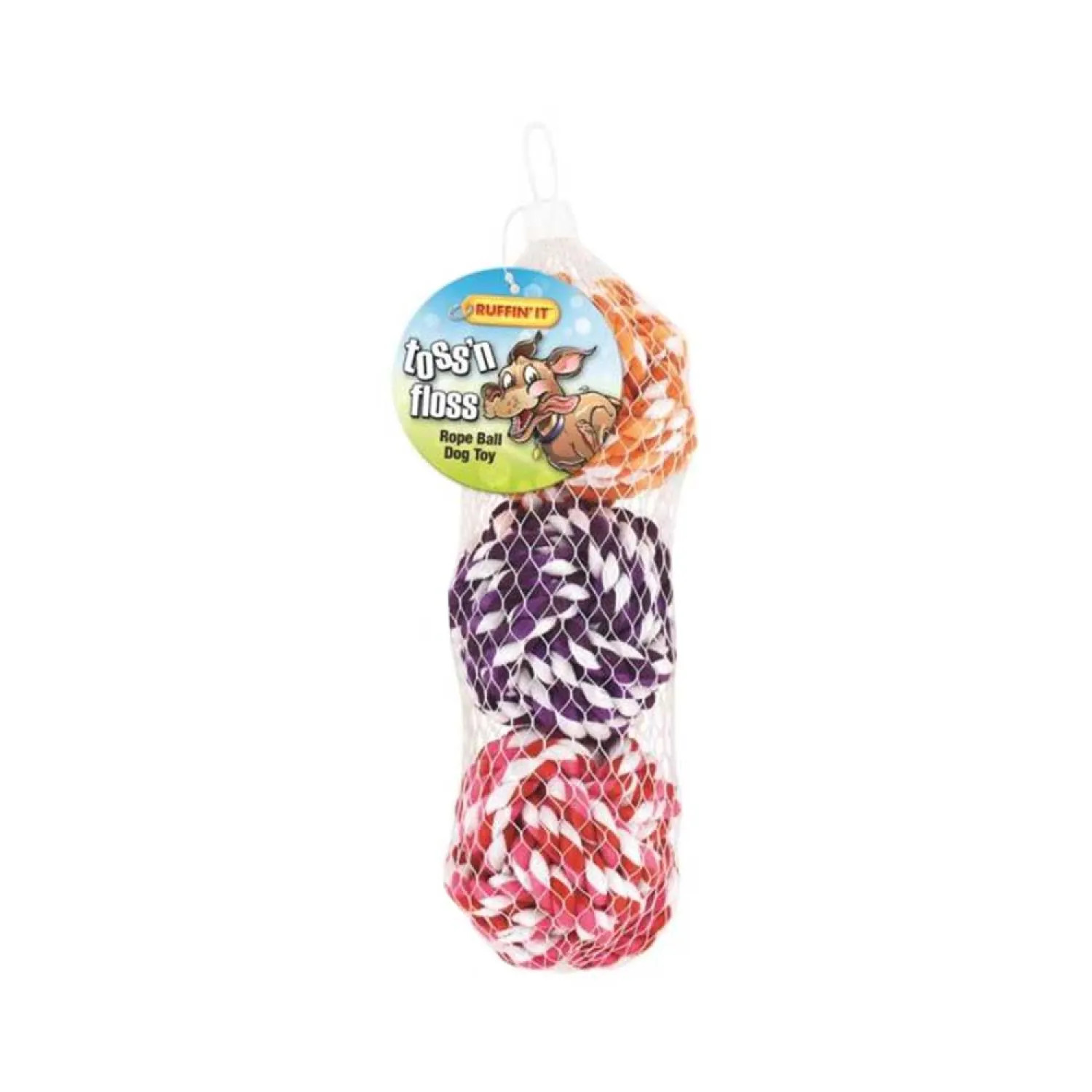 Rhode Island 18213 Rhode Island 18213 Ruffin It - TossN Floss Dog Toys, Rope Ball
