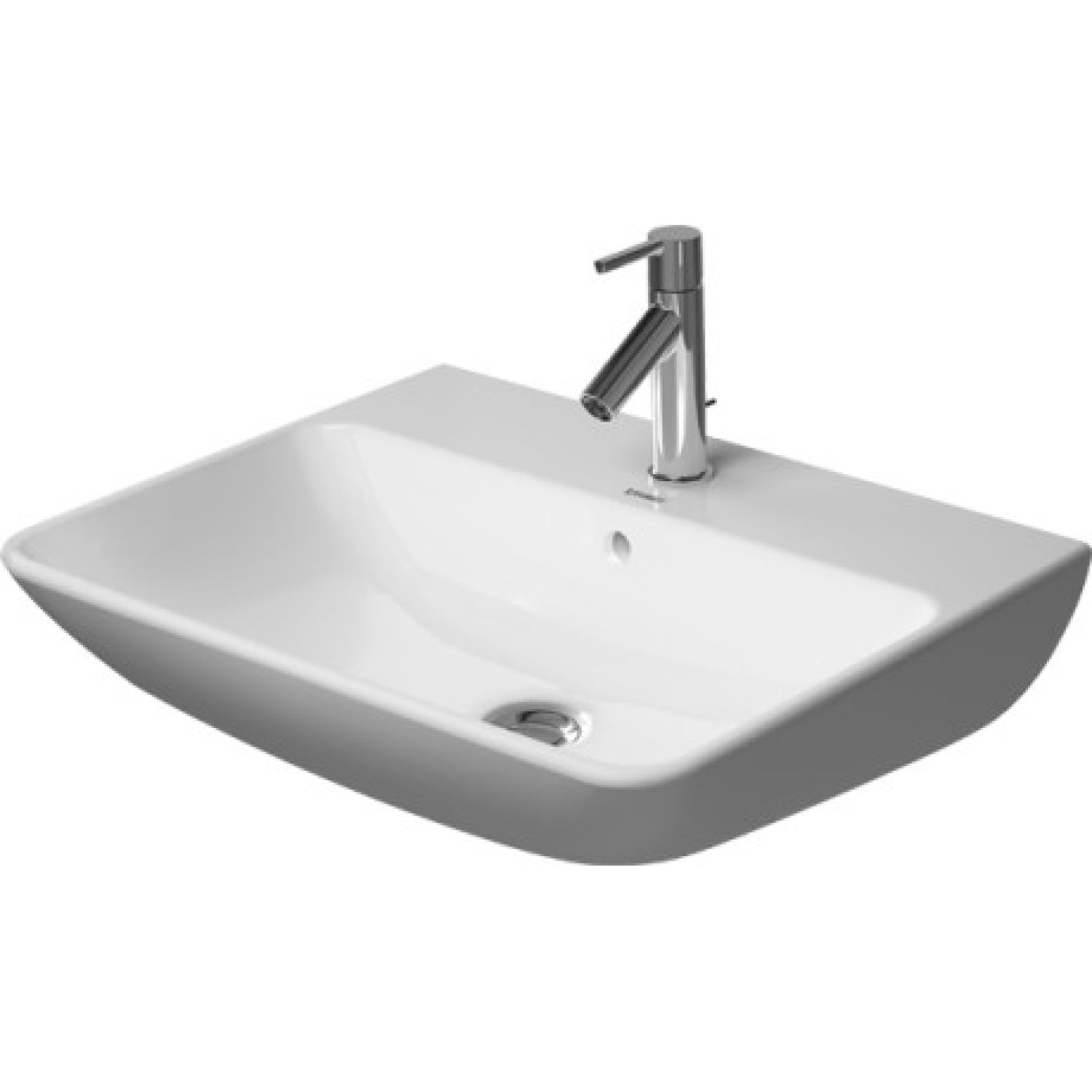 Duravit 2335550030 Duravit ME by Starck 21in Wall Mount Bathroom Sink With Overflow and Tap Platform, White Satin Matte - 2335550030