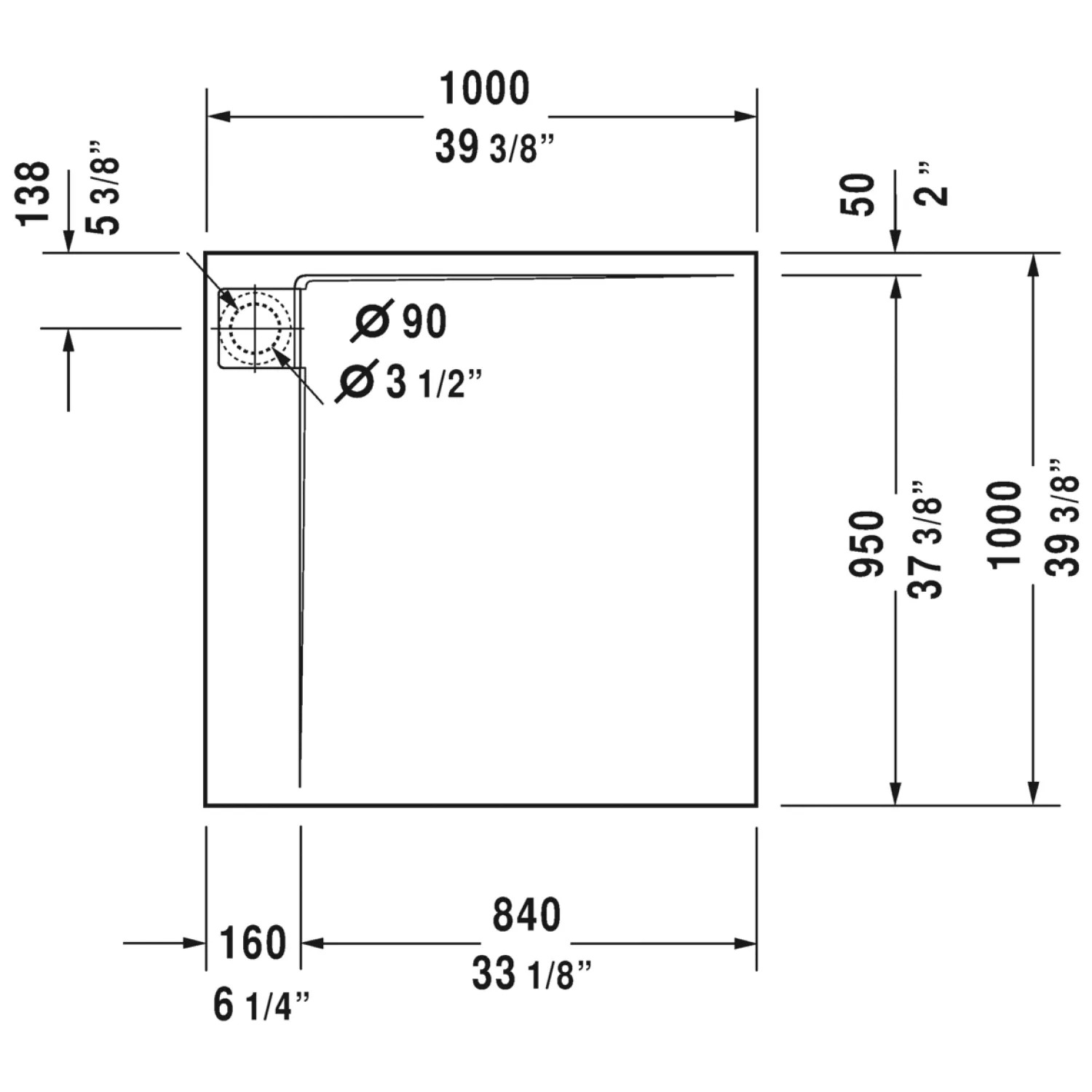 Duravit 720174000000090 Duravit 720174000000090 P3 Comforts 39 3/8