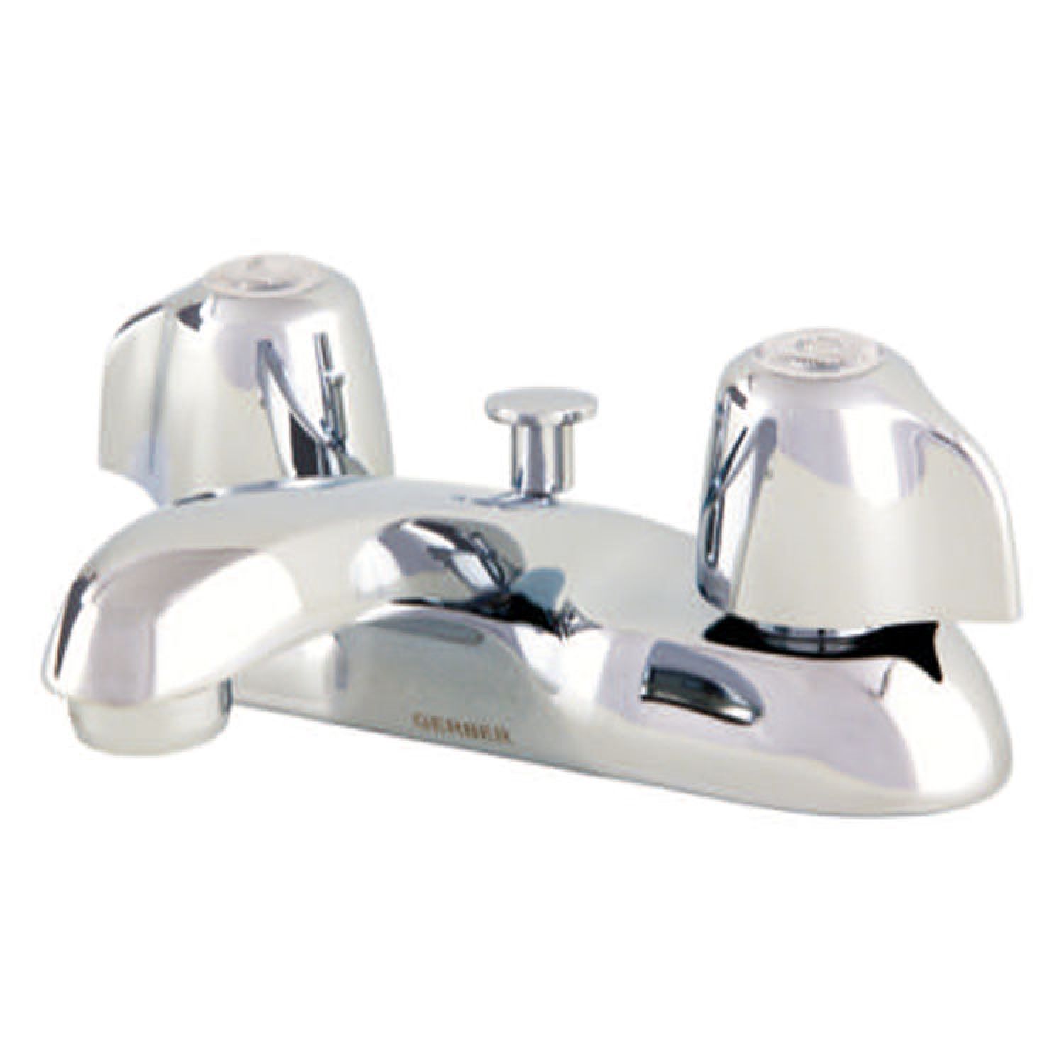 Gerber G0043431 Gerber Classics Two-Handle Centerset Chrome Bathroom Faucet with Metal Handles and Metal Pop-Up Drain, 1.2 GPM, Three-Hole Installation, WaterSense - 43-431