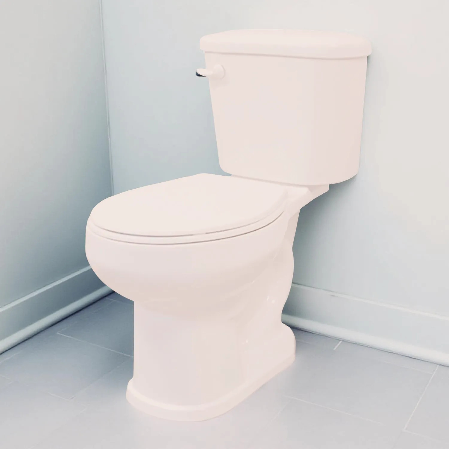 Bemis 200E3NL-390 Bemis Affinity Round Plastic Toilet Seat, iLumaLight, STA-TITE, Super Grip Bumpers, Cotton White - 200E3NL-390