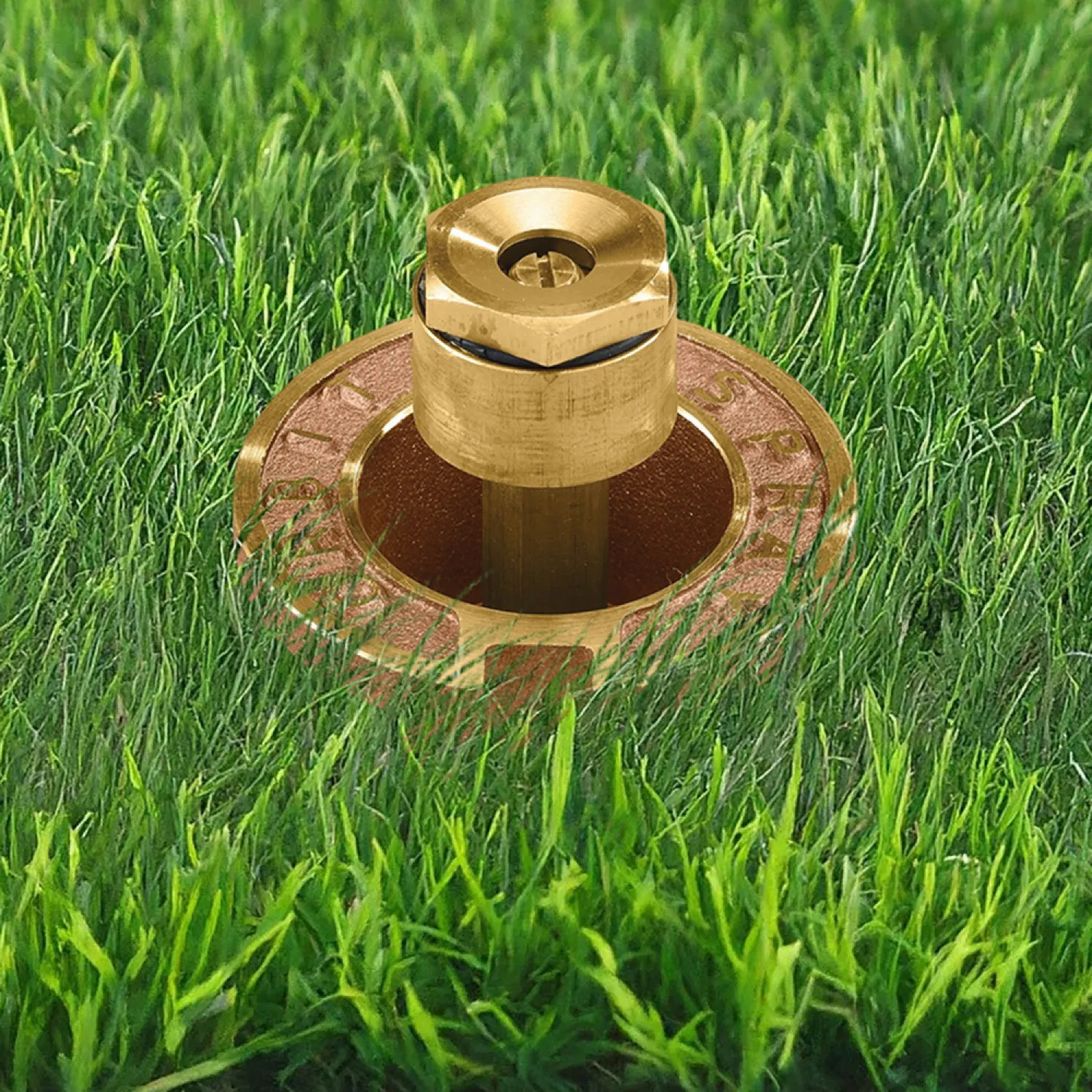 Orbit 54070 Orbit Full Circle Brass Pop-Up Flush Head Sprinkler with Brass Nozzle, 1-1/2