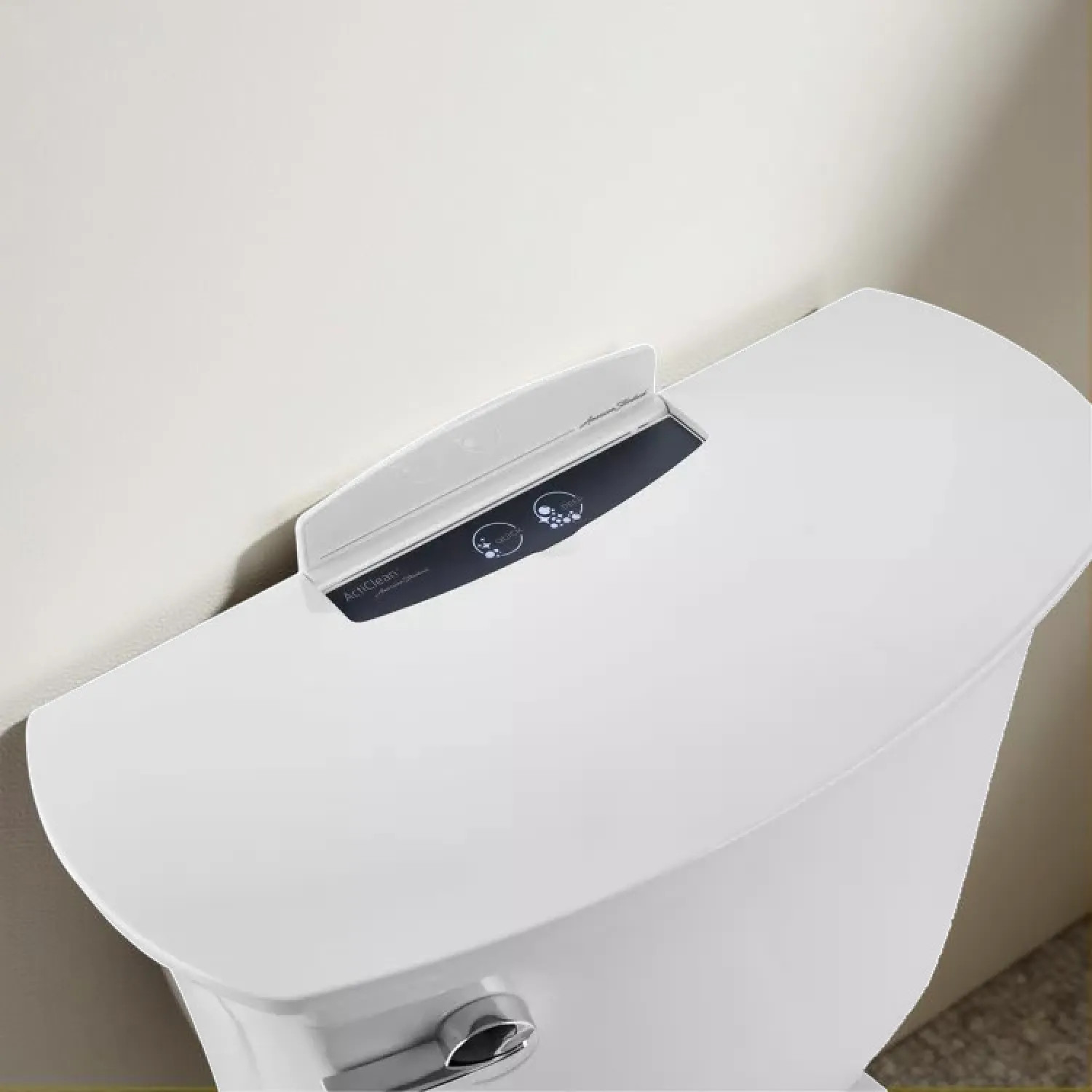 American Standard 7381559-400.0200A American Standard Electronic ActiClean Toilet Tank Lid with Batteries, White - 7381559-400.0200A