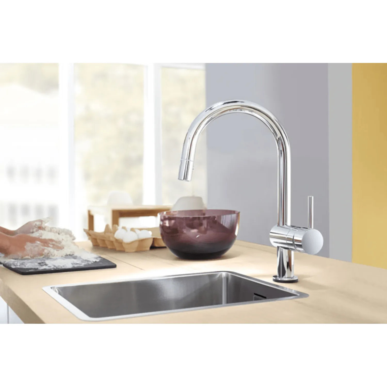 Grohe 31359DC1 Grohe Minta Touch Single-Handle Kitchen Faucet, SuperSteel Infinity Finish - 31359DC1