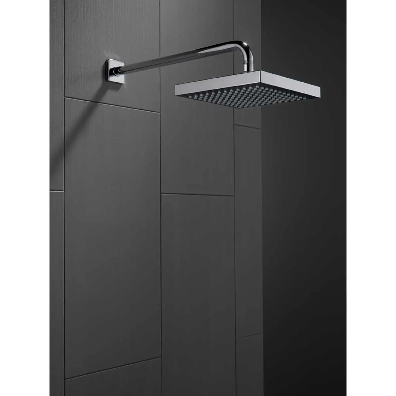 Delta RP50841 Delta Universal Showering Single-Setting Raincan Shower Head with Touch-Clean Nozzles, Square Head, 2.5 GPM, Chrome - RP50841