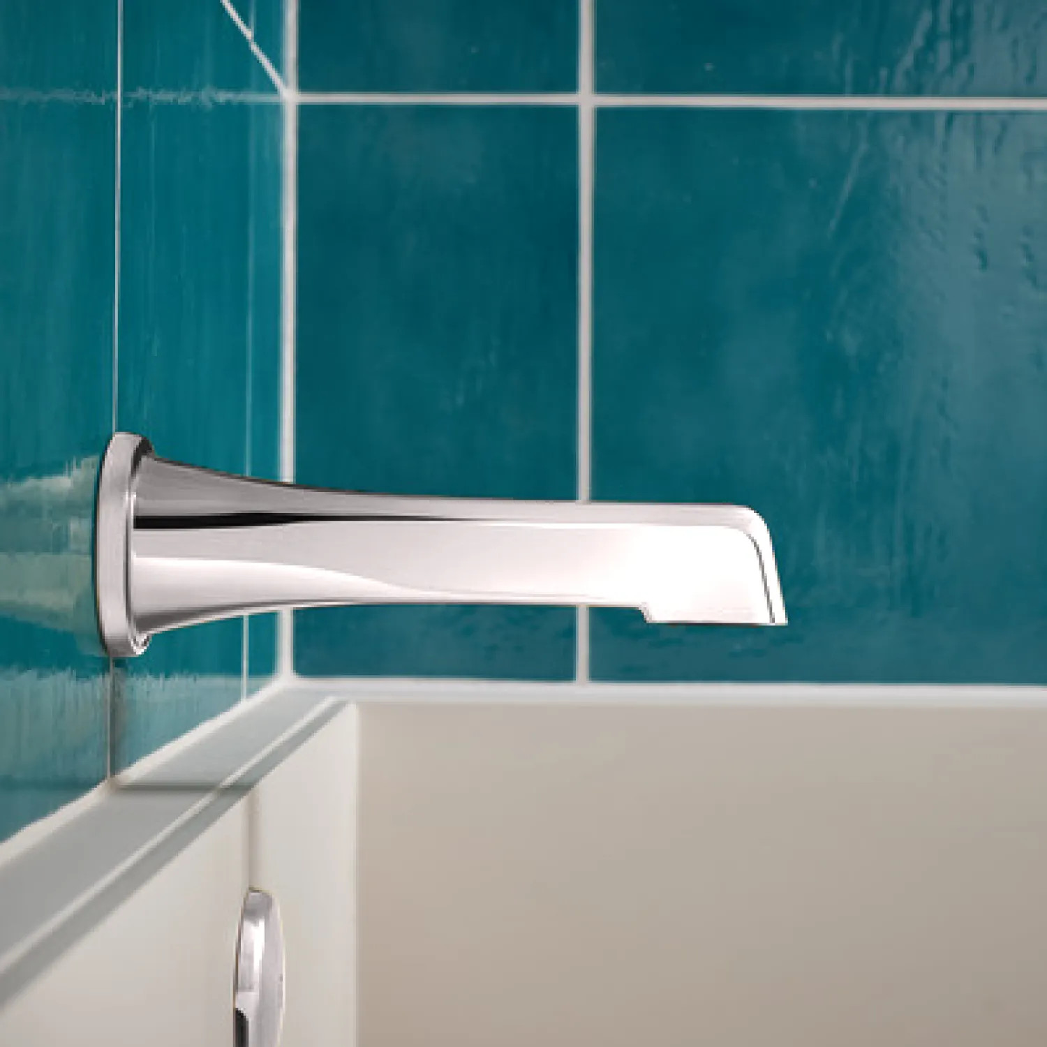 Brizo RP92041PC Brizo Levoir Non-Diverter Tub Spout, Brass, Wall-Mounted, Polished Chrome - RP92041PC