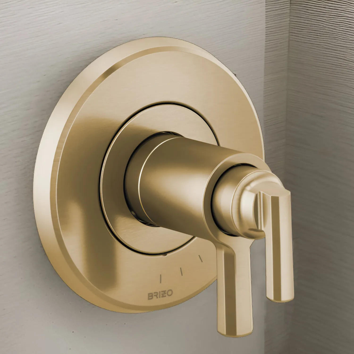 Brizo T60098-GL Brizo Levoir TempAssure Thermostatic Valve Trim with Two Lever Handles, Brilliance Luxe Gold - T60098-GL