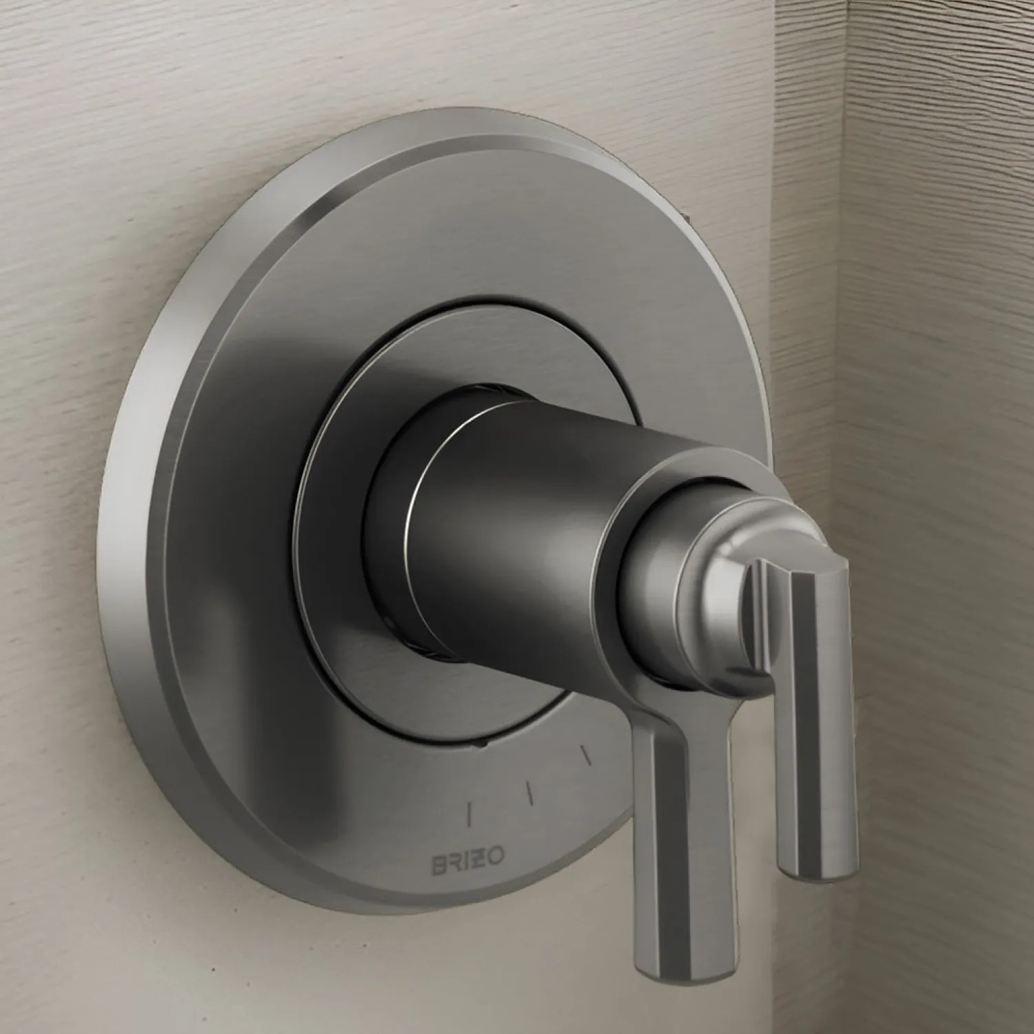 Brizo T60098-SL Brizo Levoir TempAssure Thermostatic Valve Trim with Two Lever Handles, Brilliance Luxe Steel - T60098-SL