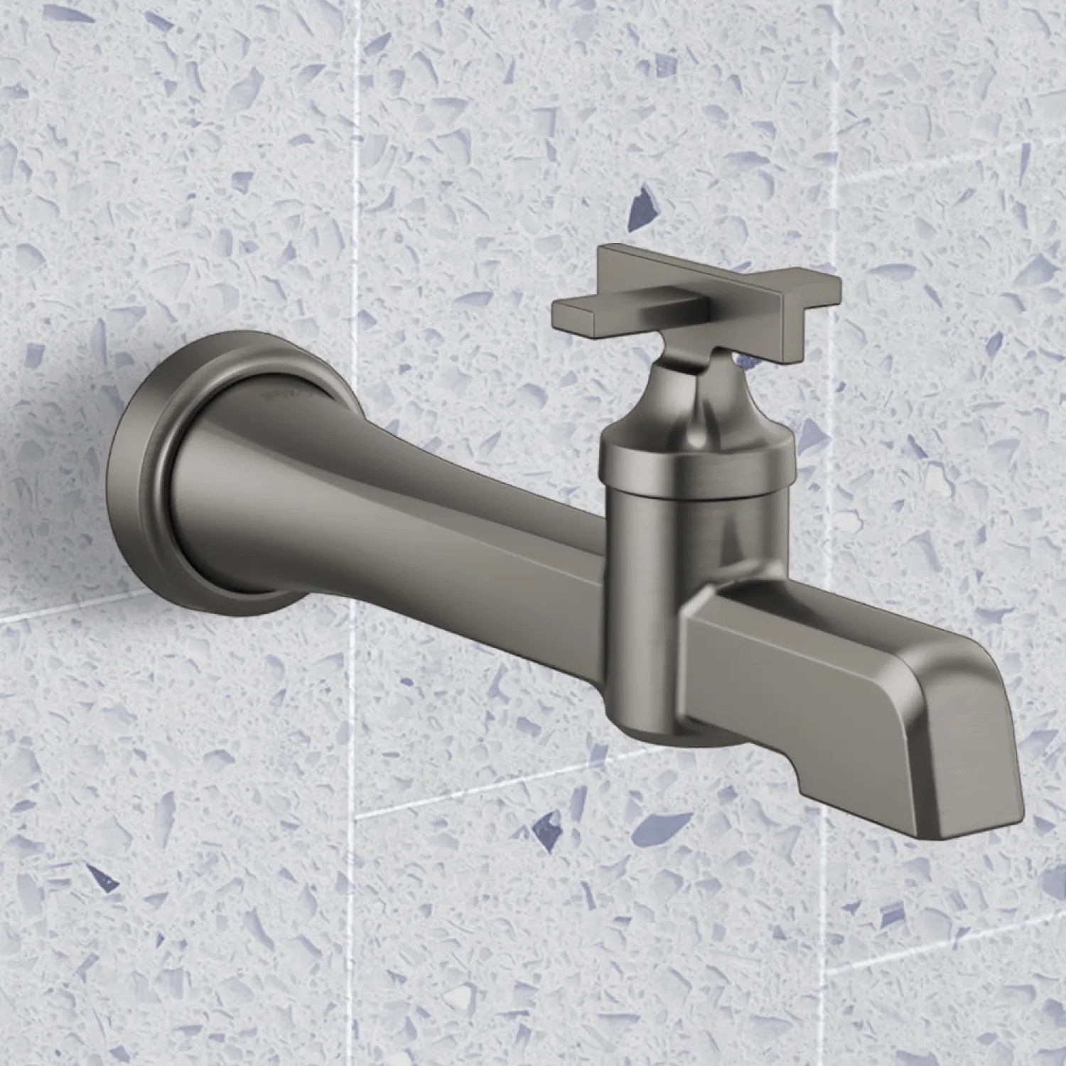 Brizo T65798LF-SL Brizo Levoir Single-Handle Bathroom Faucet, Less Drain, Wall-Mount, WaterSense, 1.5 GPM, Brilliance Luxe Steel - T65798LF-SL