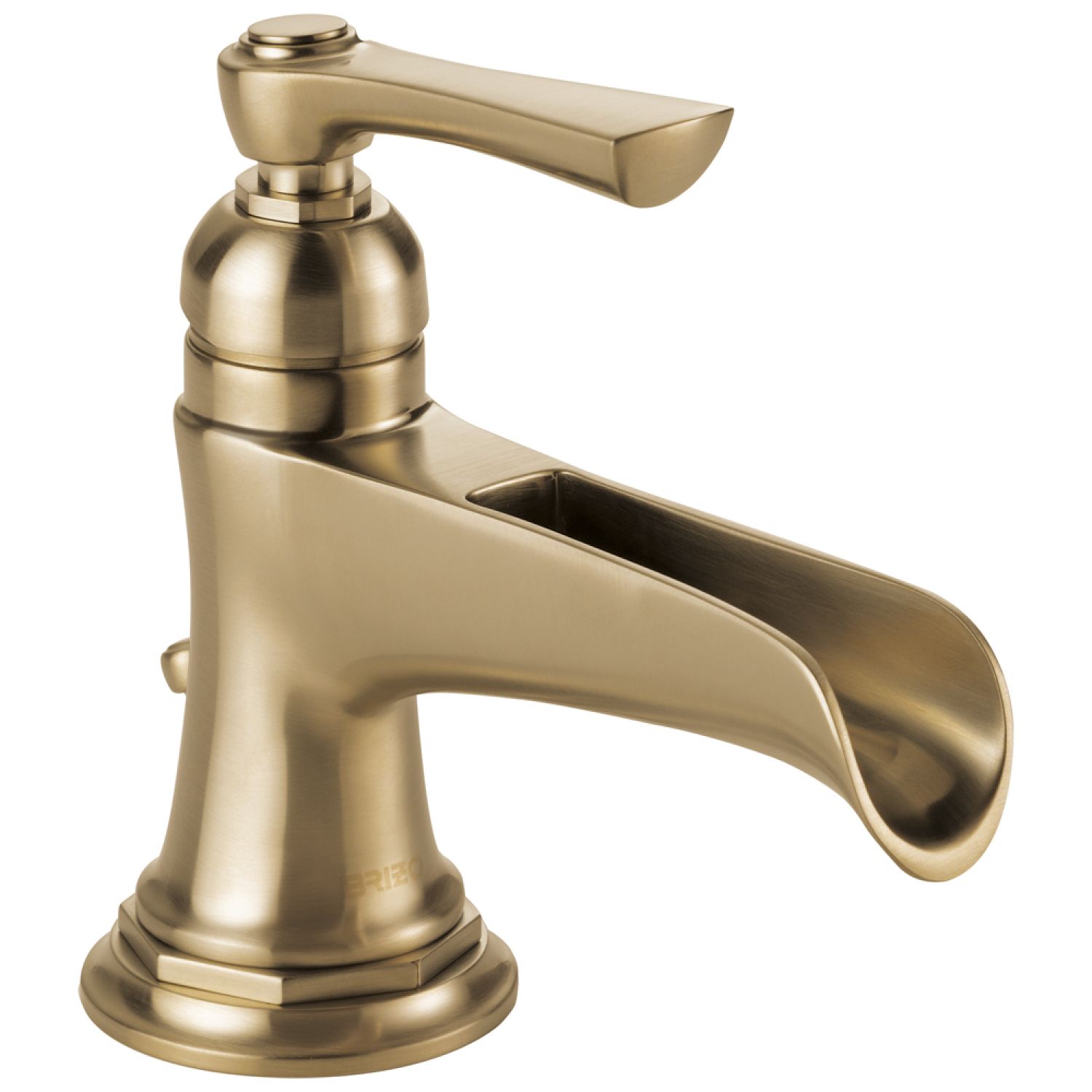 Brizo 65061LF-GL Brizo Rook Single-Handle Brilliance Luxe Gold Bathroom Faucet with Metal Pop-Up, 1.5 GPM, Channel Spout, Single-Hole, WaterSense - 65061LF-GL