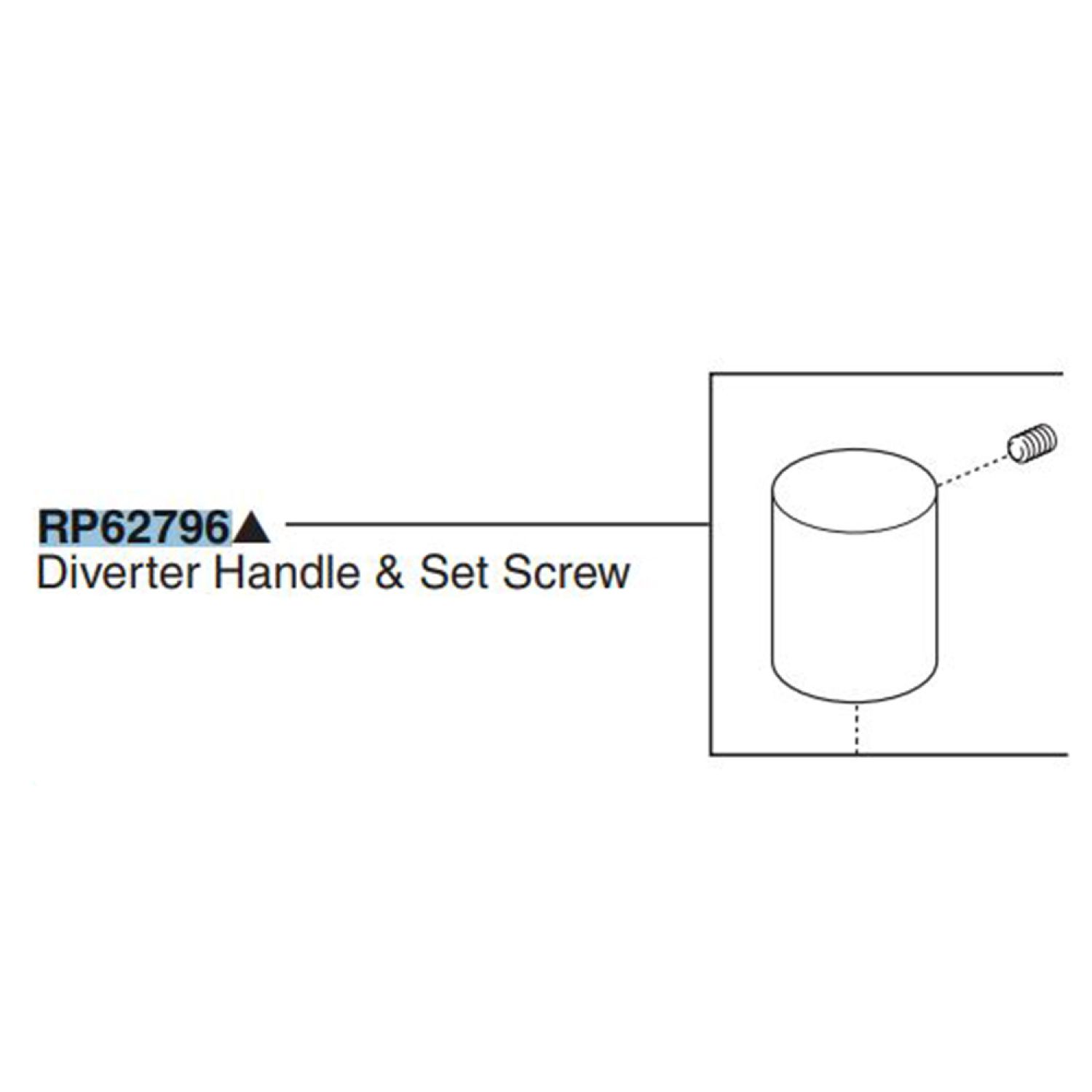 Brizo RP62796GL Brizo RP62796GL Odin 68475-GL Diverter Handle and Set Screw - Luxe Gold