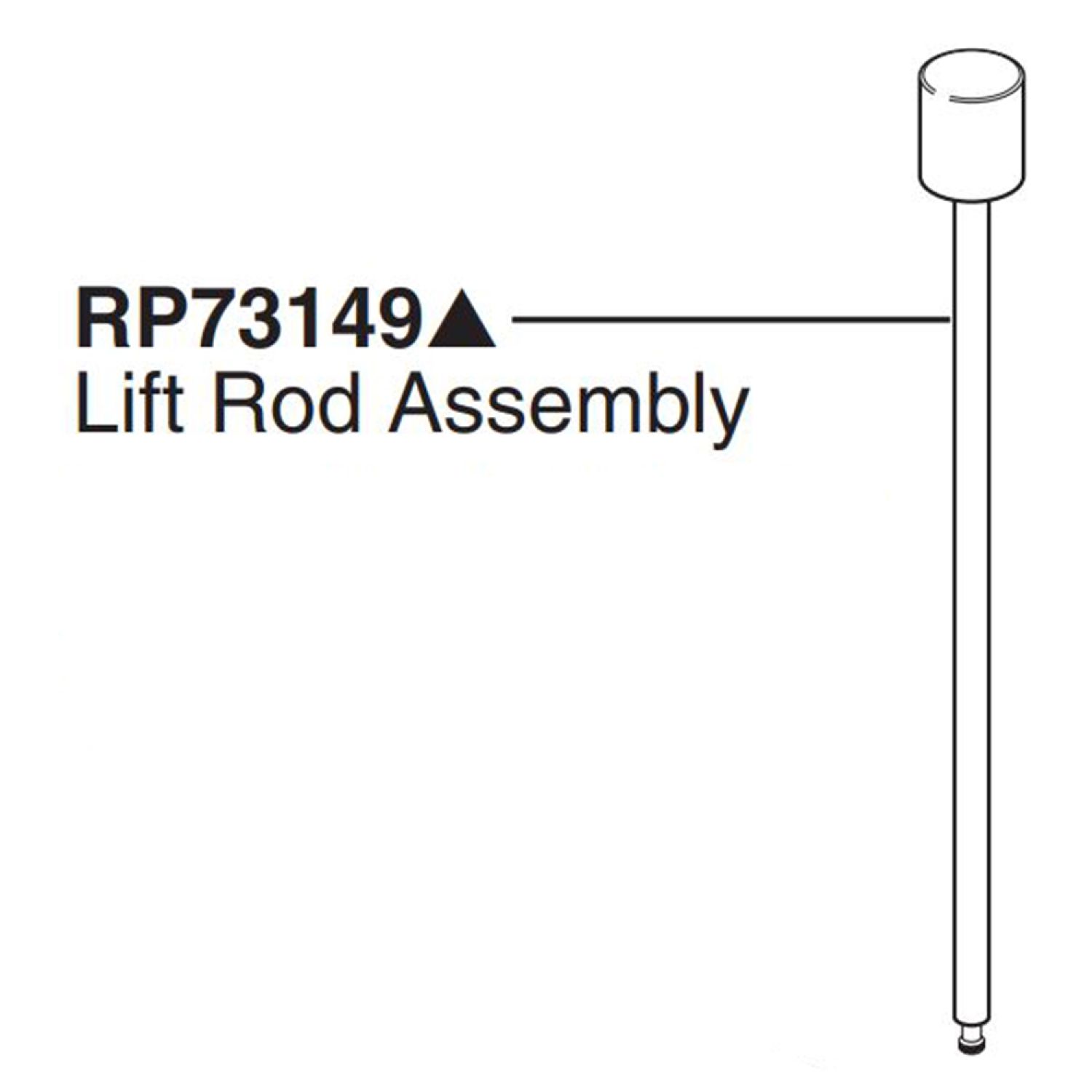 Brizo RP73149GL Brizo RP73149GL Odin Lift Rod Assembly - Luxe Gold