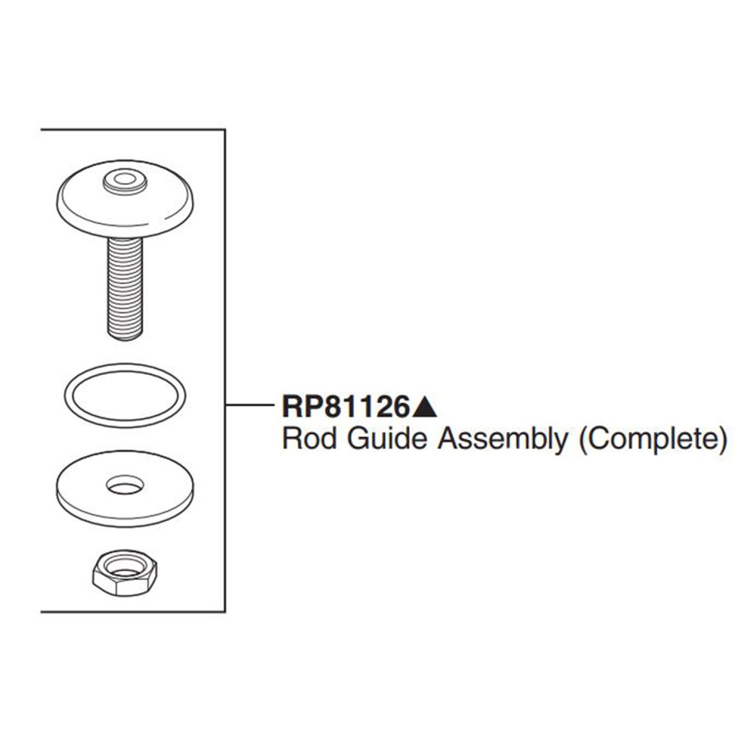 Brizo RP81126GL Brizo RP81126GL Rook Rod Guide Assembly - Luxe Gold