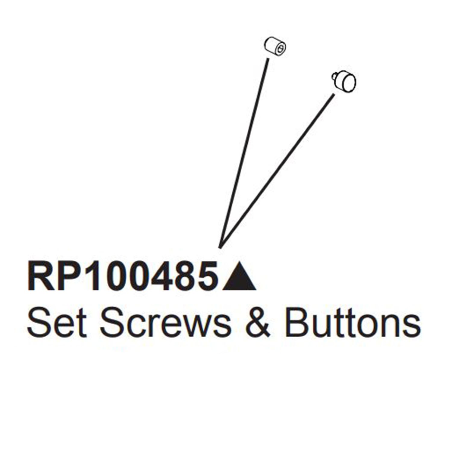 Brizo RP100485PC Brizo Levoir Set Screw and Button for Two-Handle Wall Mount Tub Filler, Polished Chrome - RP100485PC