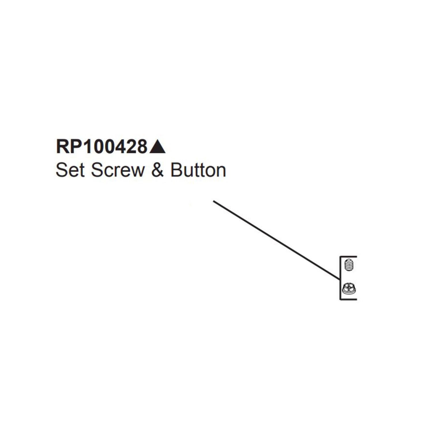 Brizo RP100428PC Brizo Levoir Set Screw and Cover For Thermostatic Valve Trim, Polished Chrome - RP100428PC 