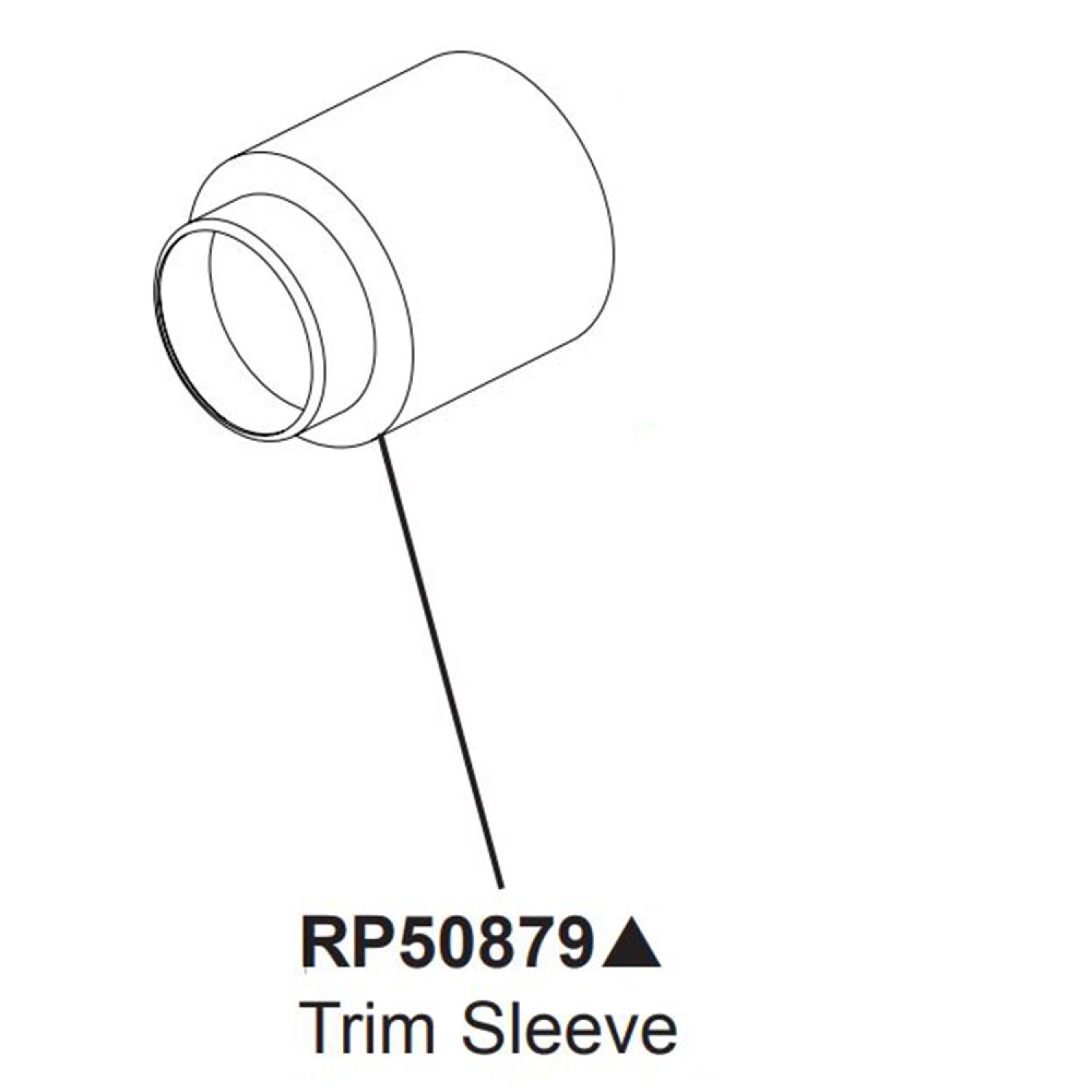 Brizo RP50879SL Brizo Tub and Shower Trim Sleeve, Brilliace Luxe Steel - RP50879SL