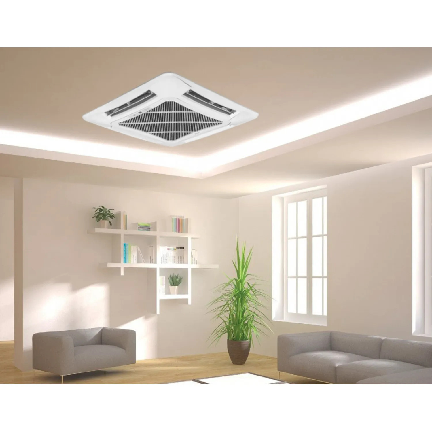 GREE U-Match 208-230V Ceiling Cassette Indoor Heat Pump - UMAT42HP230V1AC