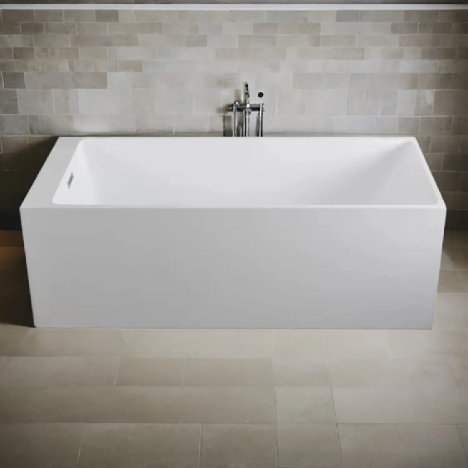 Trone Plumbing JADE67 Trone 66in x 30in White Freestanding Soaker Tub - JADE67