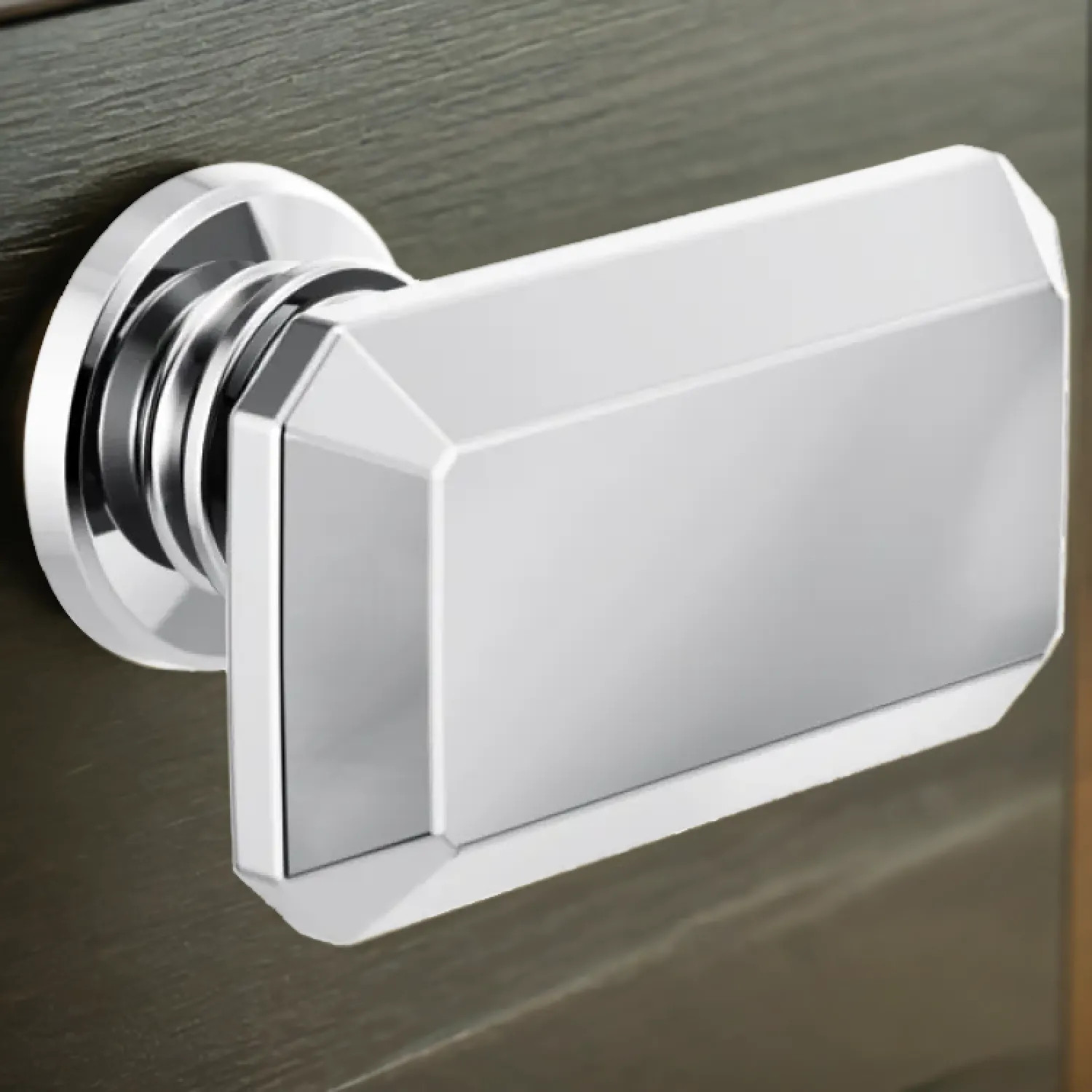 Brizo 699276-PC Brizo Invari Rectangular Metal Drawer Knob, Polished Chrome - 699276-PC