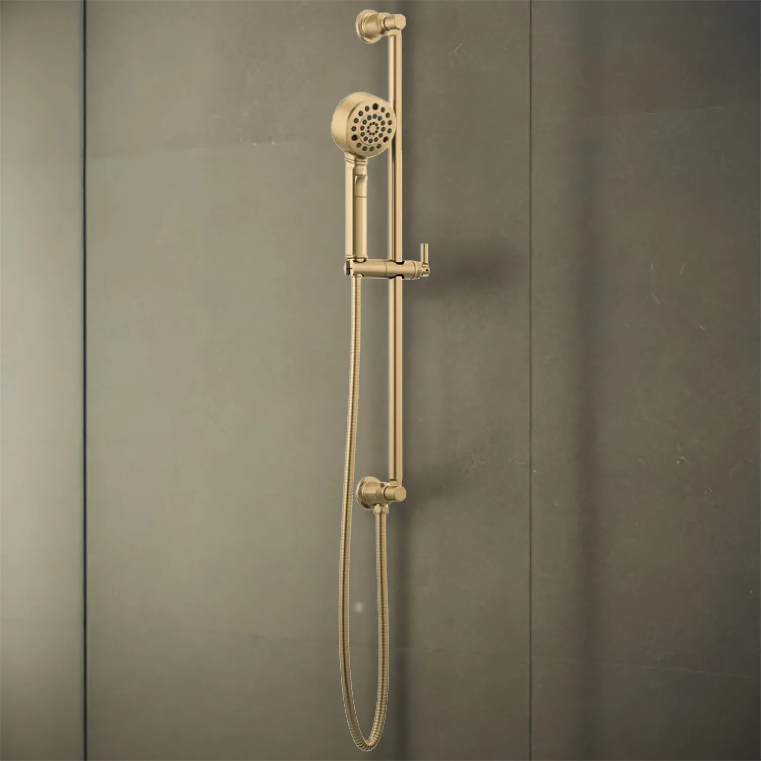 Brizo 88776-GL Brizo Invari Multi-Function Hand Shower with Slidebar, H2OKinetic, WaterSense, 1.75 GPM, Brilliance Luxe Gold - 88776-GL