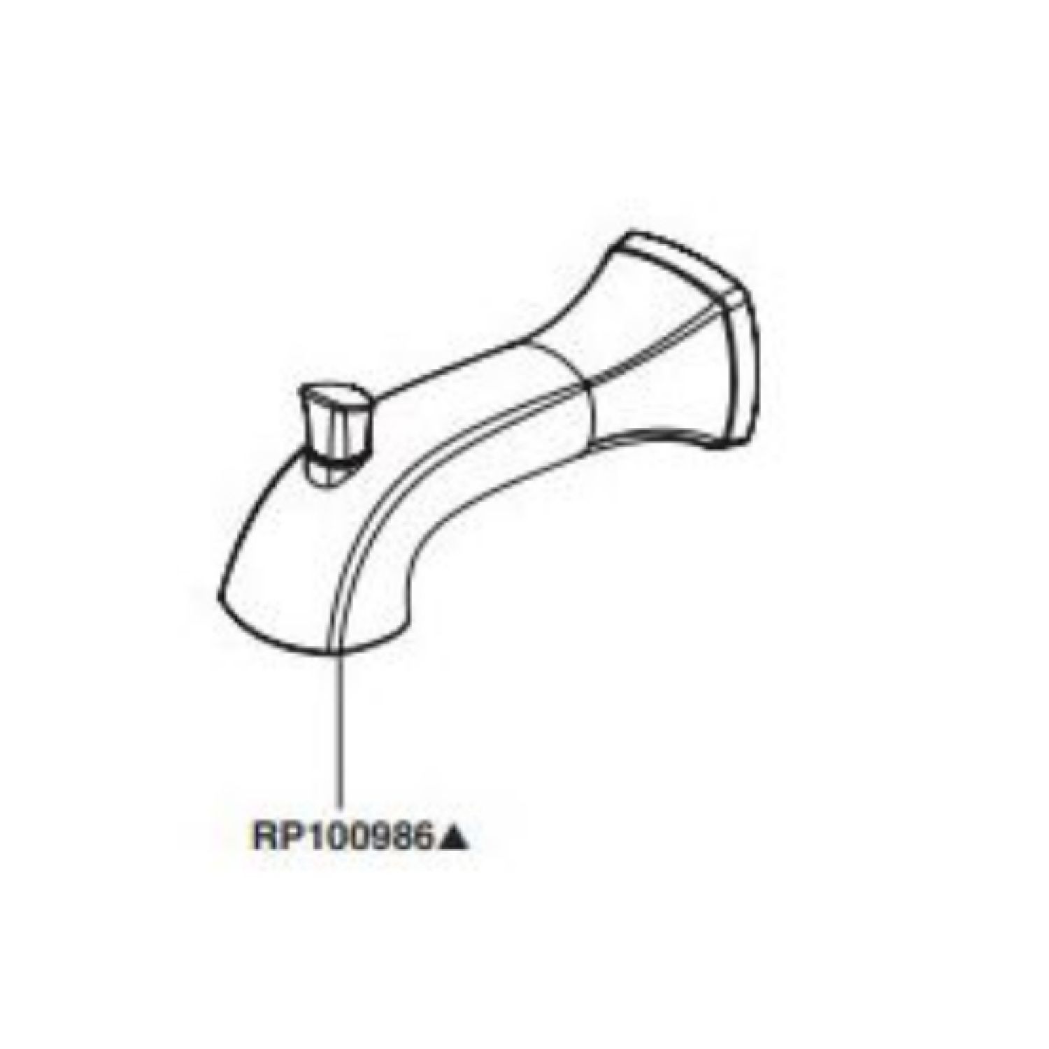 Peerless RP100986 Peerless Parkwood Chrome Tub Spout - RP100986 
