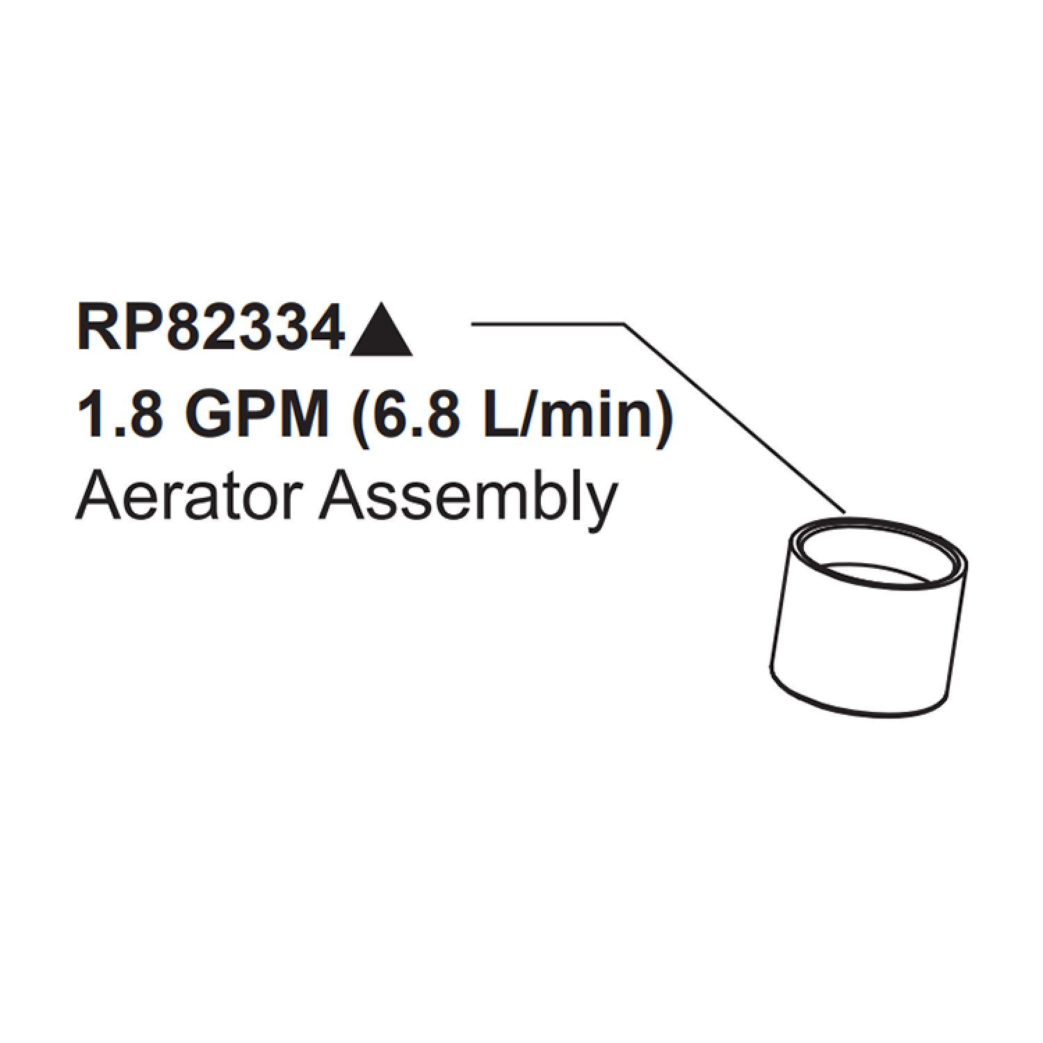 Peerless RP82334BL Peerless Precept Matte Black Aerator Assembly for P191102LF, 1.8 GPM - RP82334BL