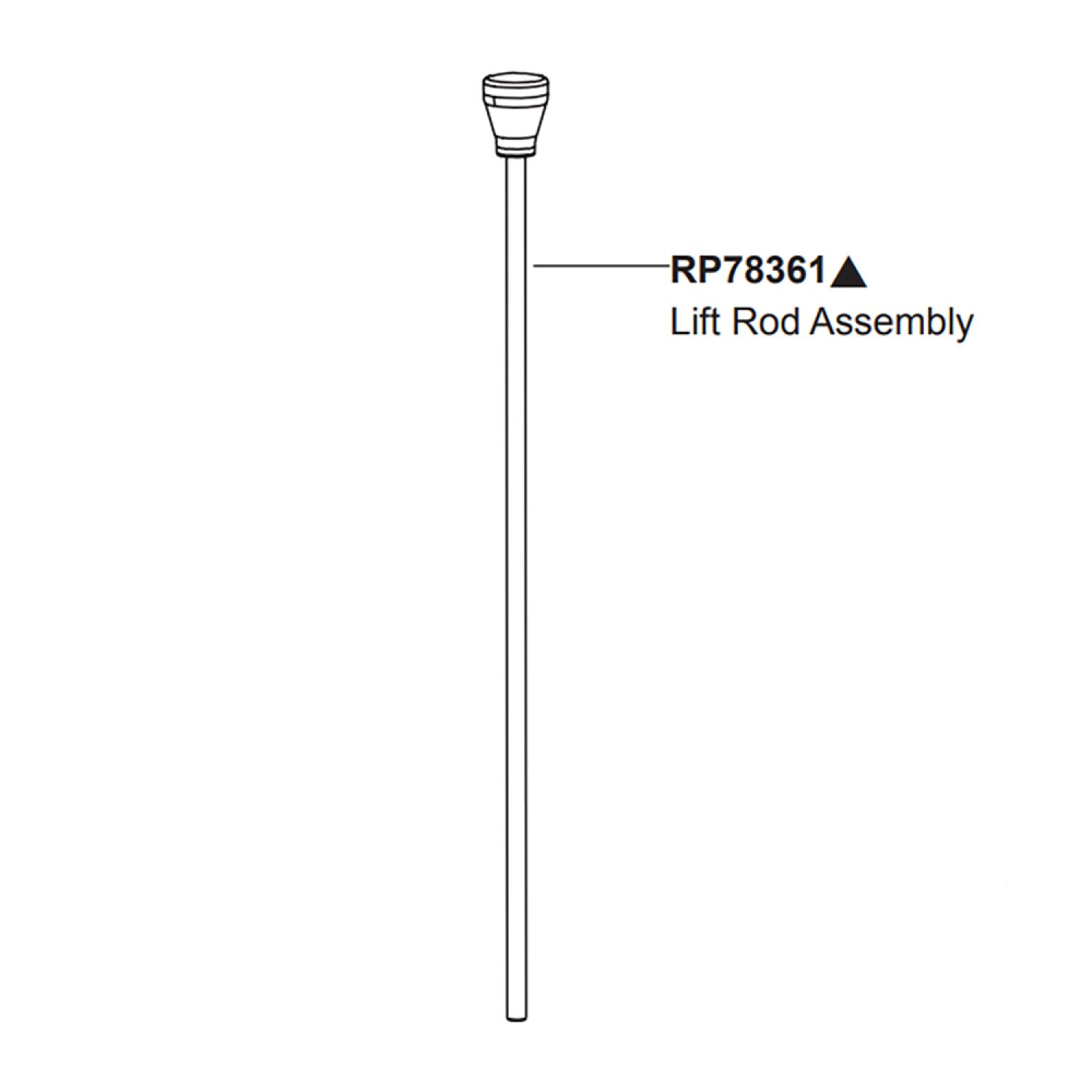 Peerless RP78361BL Peerless Replacement Part Matte Black Lift Rod - RP78361BL