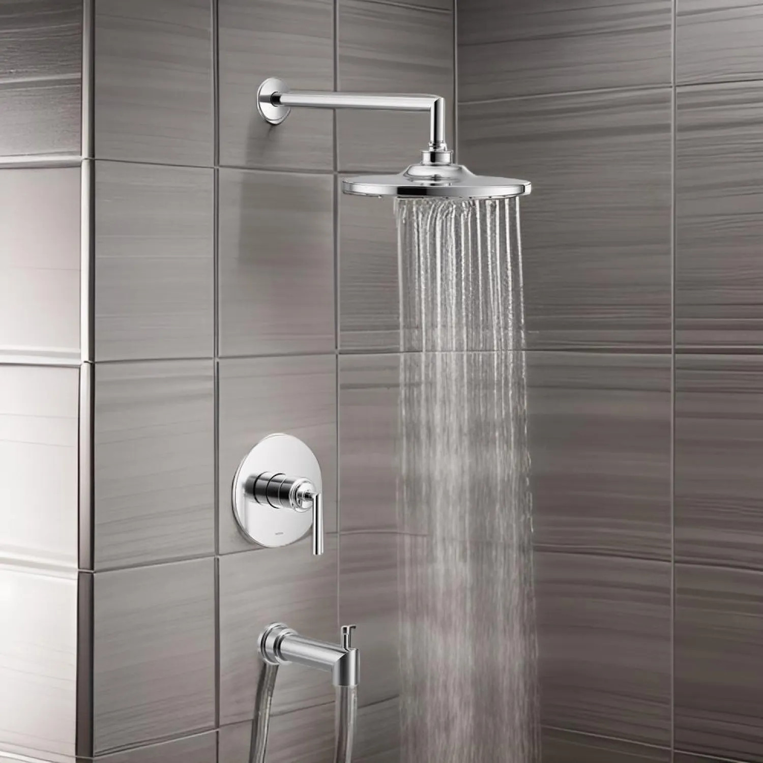 Moen UTS32003 Moen Arris M-Core 3-Series Tub/Shower Faucet with 2.5 GPM Rain Shower, 1-Function, Single Lever Handle, M-PACT, Immersion, Chrome - UTS32003