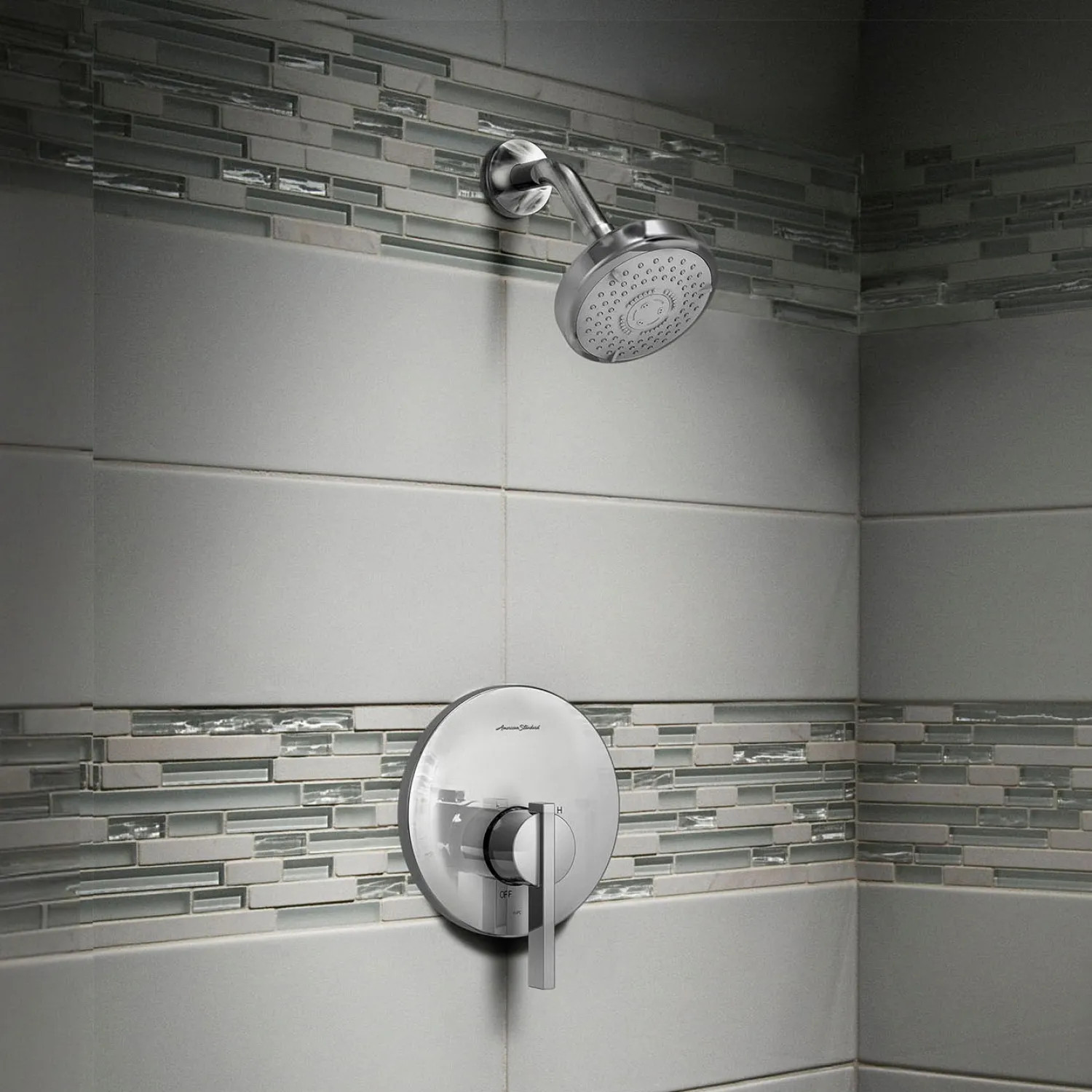 American Standard TU430507.002 American Standard Berwick 3-Function Shower Faucet with Metal Lever Handle, Pressure Balance Cartridge, Trim Only, 1.75 GPM, Polished Chrome - TU430507.002